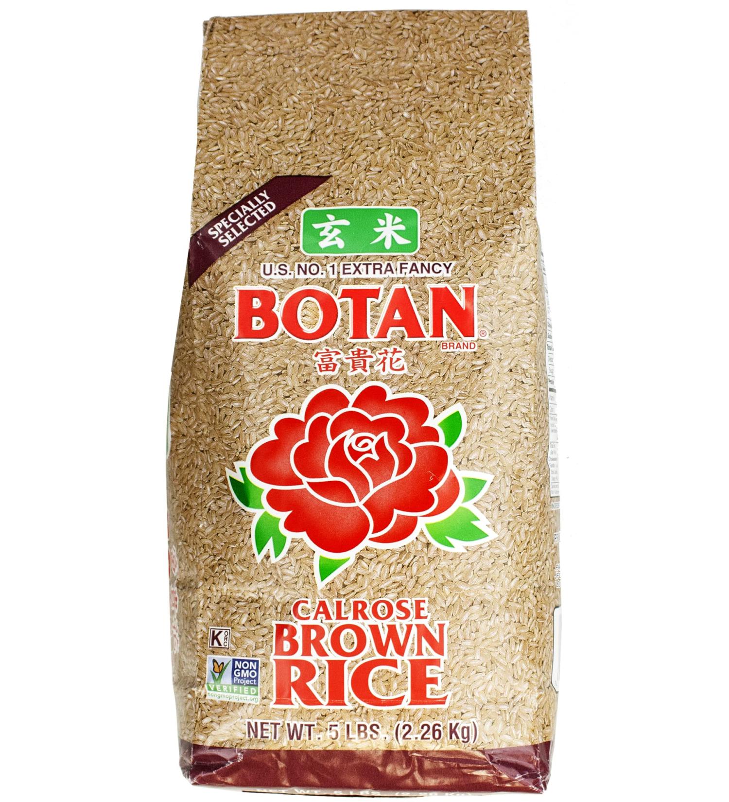 BOTAN Calrose Brown Rice, 5-Pound 5 Pound (Pack of 1)