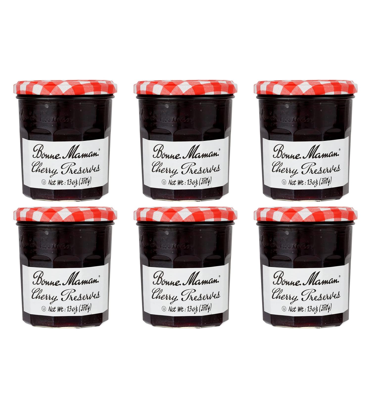 Bonne Maman Cherry Preserves 13oz Jars - Pack of 6 | Delicious Cherry Spread - Buy Online on GoSupps.com