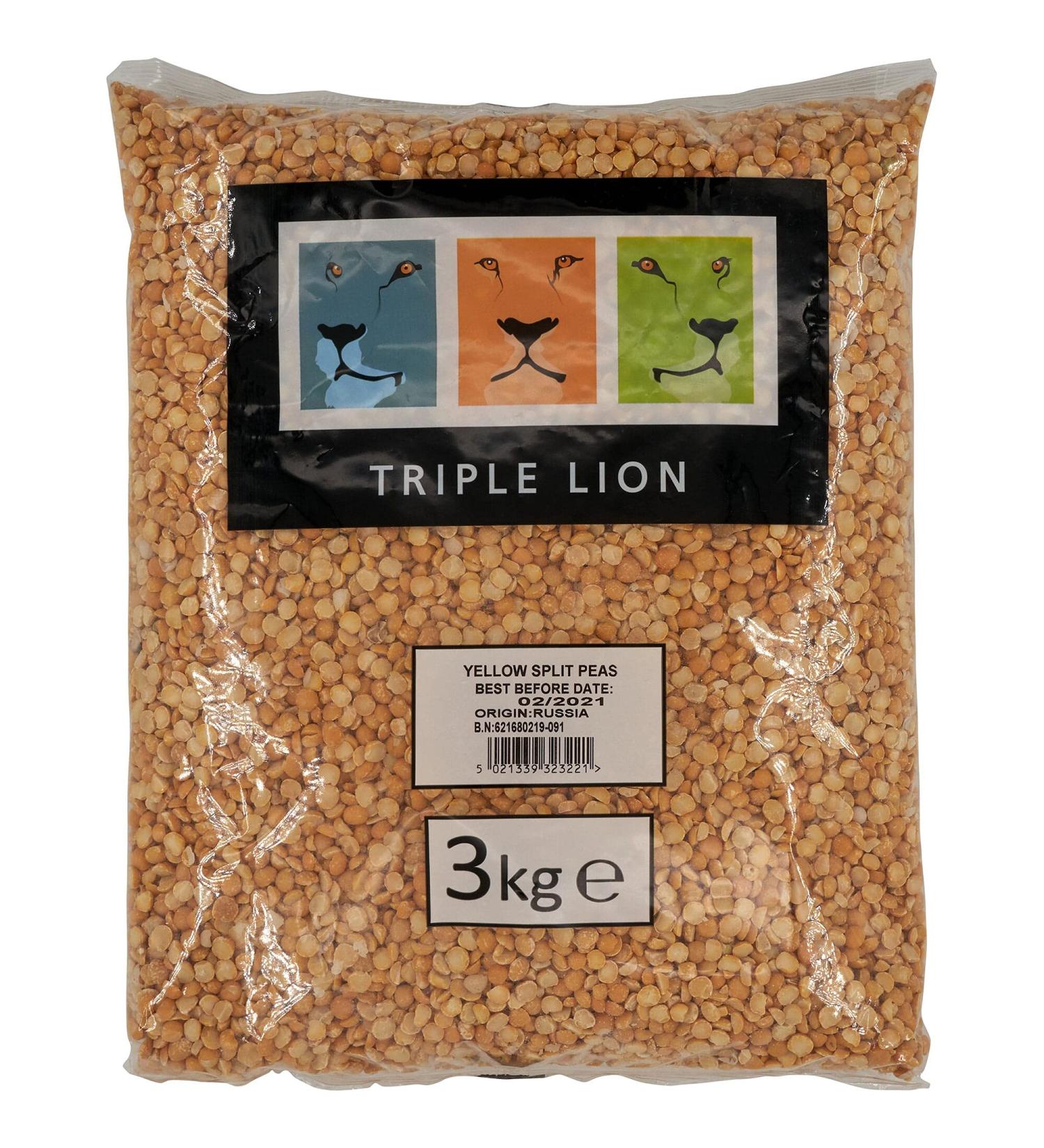 Triple Lion Yellow Split Peas - 4x3kg
