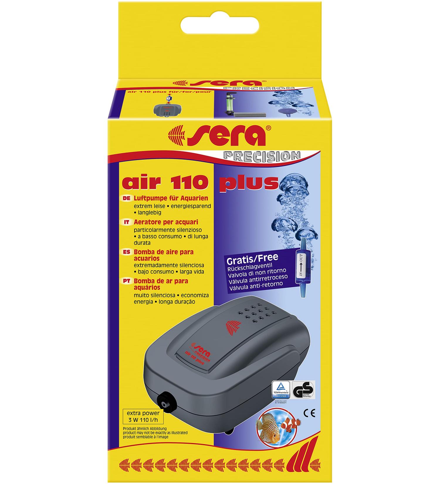 Sera Air Plus - Extremely Quiet ParticularLy Energy Saving and Powerful Air Pumps - Can be Controlled Electronically in Many Cases and Up To 4 Air Outputs Air 110