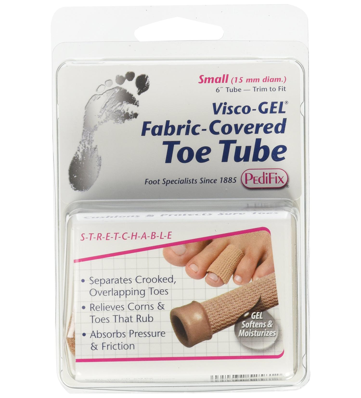 PediFix Visco-GEL Fabric-Covered Toe Tube - Small | Pain Relief for Corns, Calluses, and Hammer Toes - Buy Online on GoSupps.com