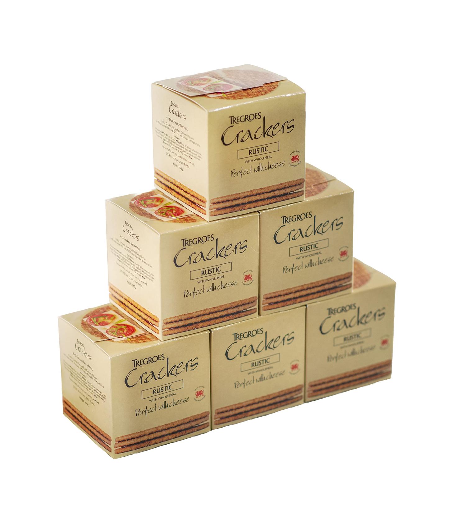 Tregroes Waffles Crackers Rustic (Wholemeal) x 6