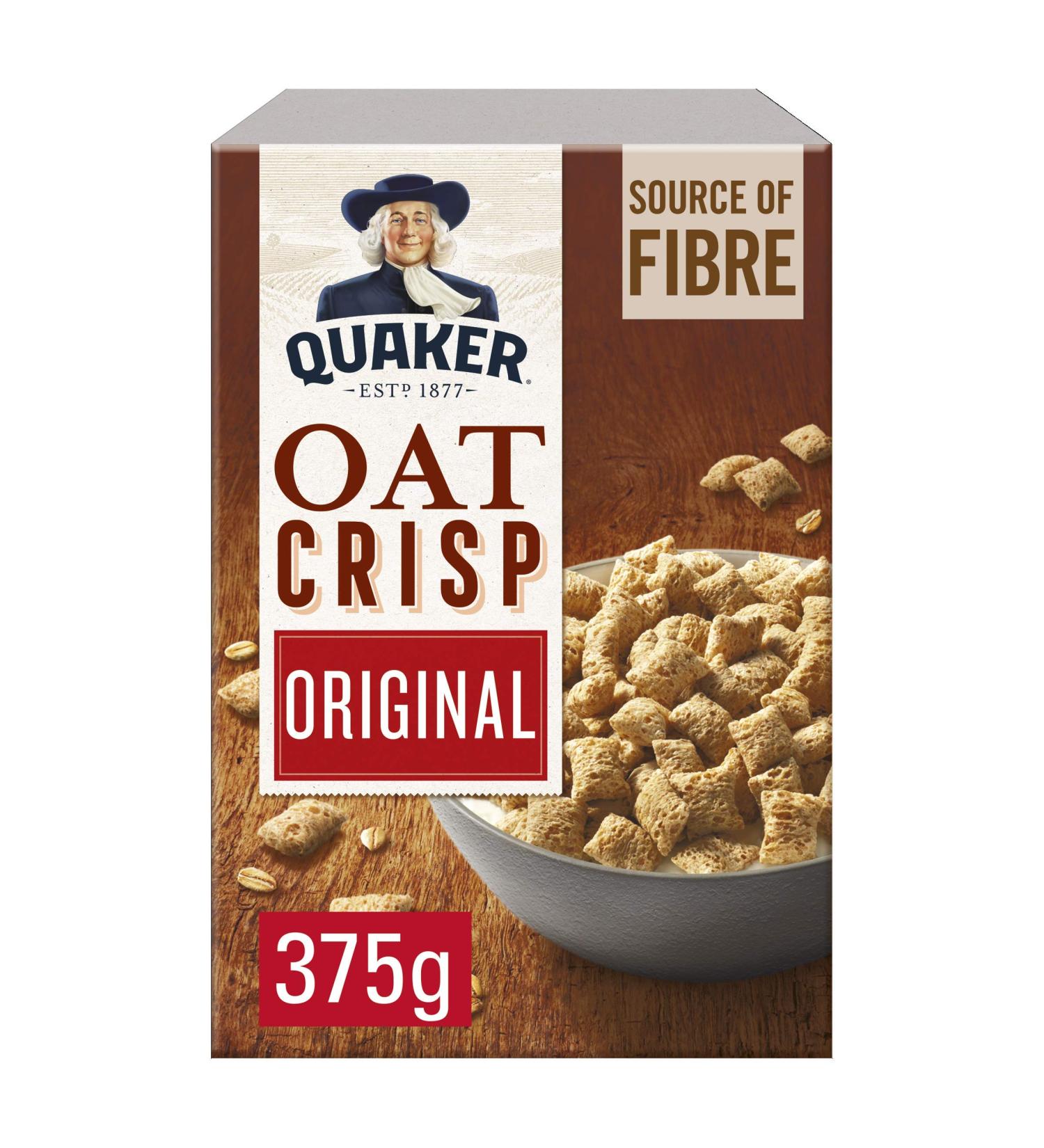 Quaker Oat Crisp Original Cereal 375g - Pack of 1 | Delicious Breakfast Option - Buy Online on GoSupps.com
