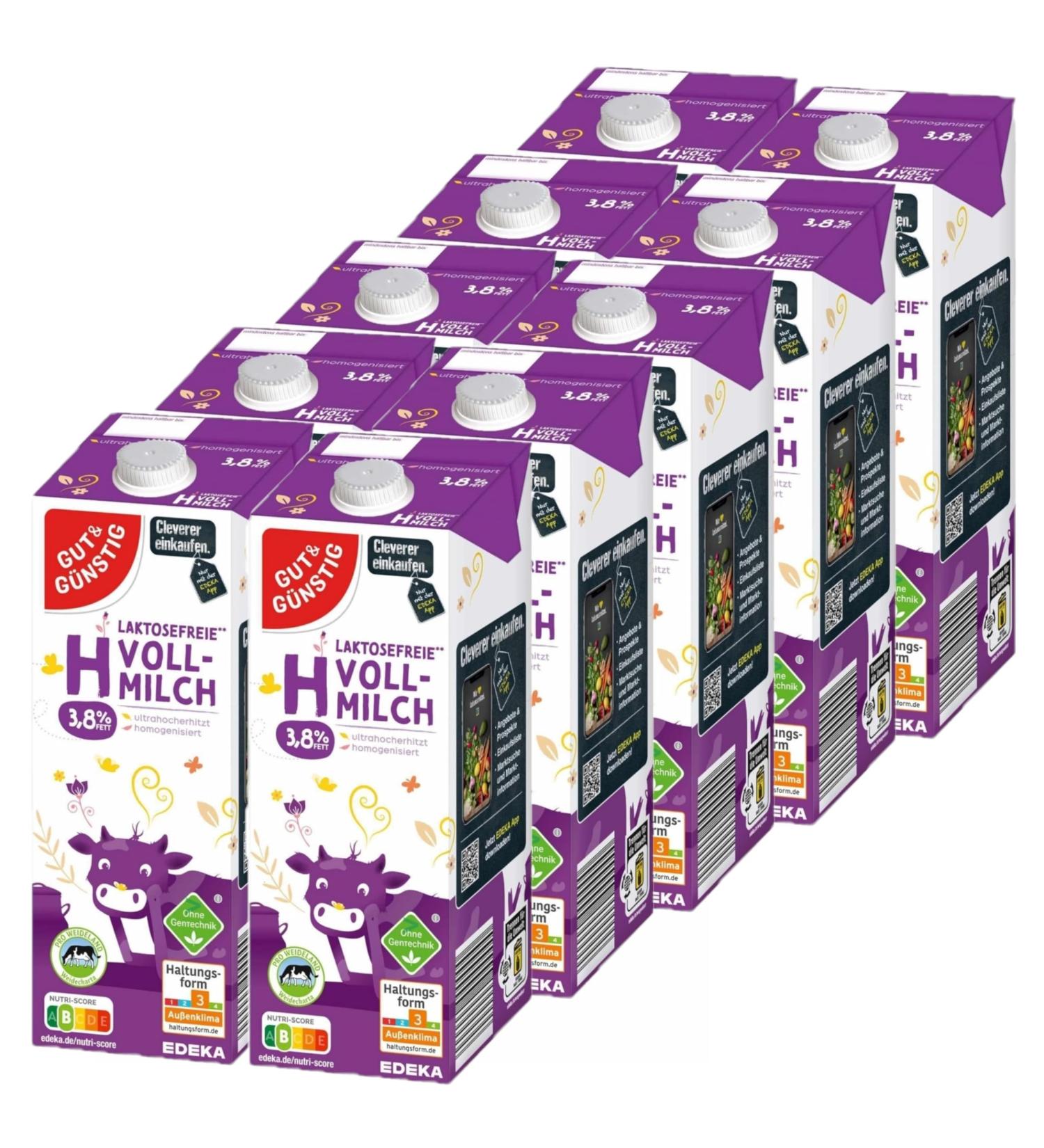Good & Cheap Lactose-free UHT whole milk with 3.8% fat 10 x 1l