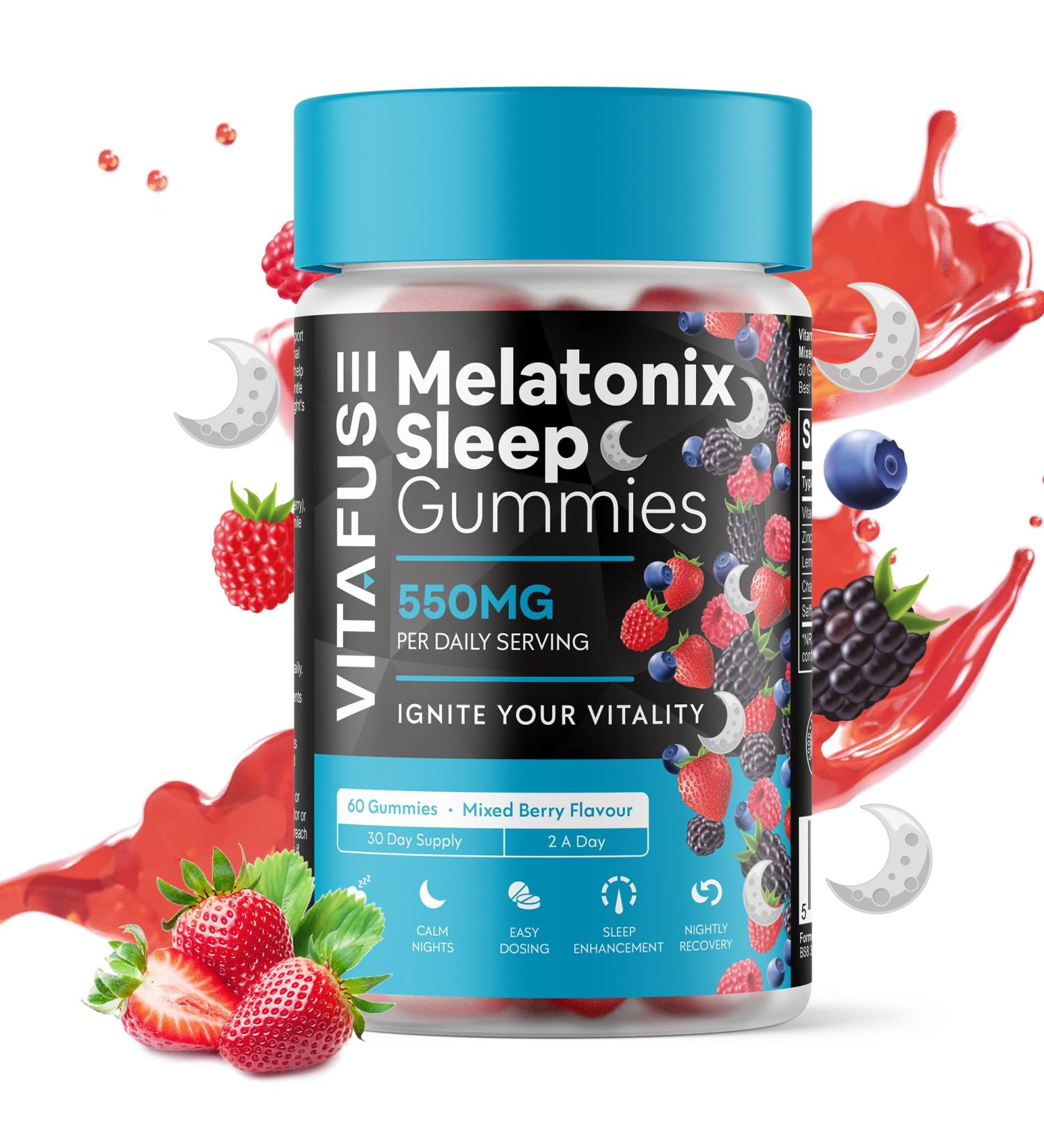 Melatonix Sleep Gummies for Adults - Natural Sleep Aid Supplement - Buy Online on GoSupps.com