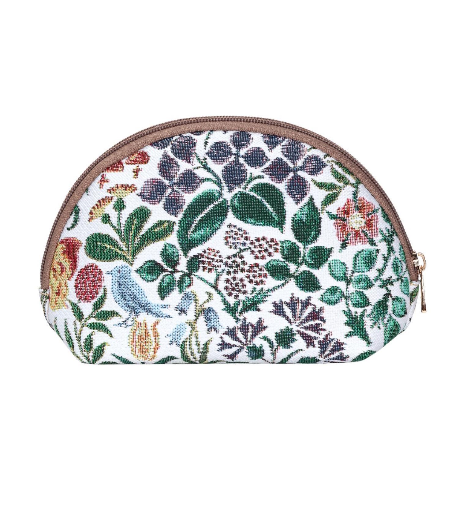 Signare Tapestry Cosmetic Bag - Small Makeup & Toiletry Bag for Women | Spring Flower Garden Designs - Buy Online on GoSupps.com