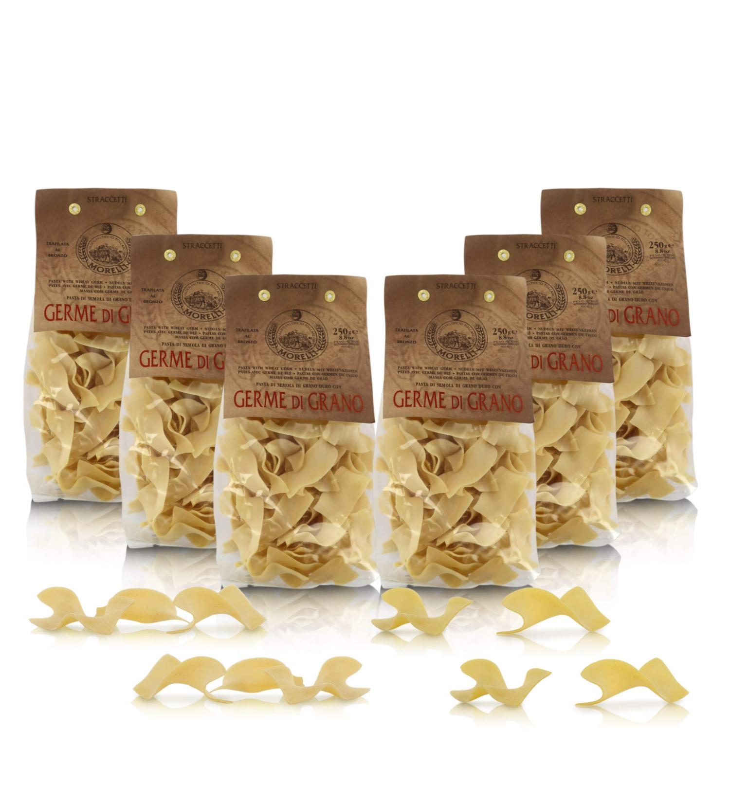 Antico Pastificio Morelli 1860 Srl Straceetti Wheat Germ Pasta 6 Packs of 250 g - Buy Online on GoSupps.com