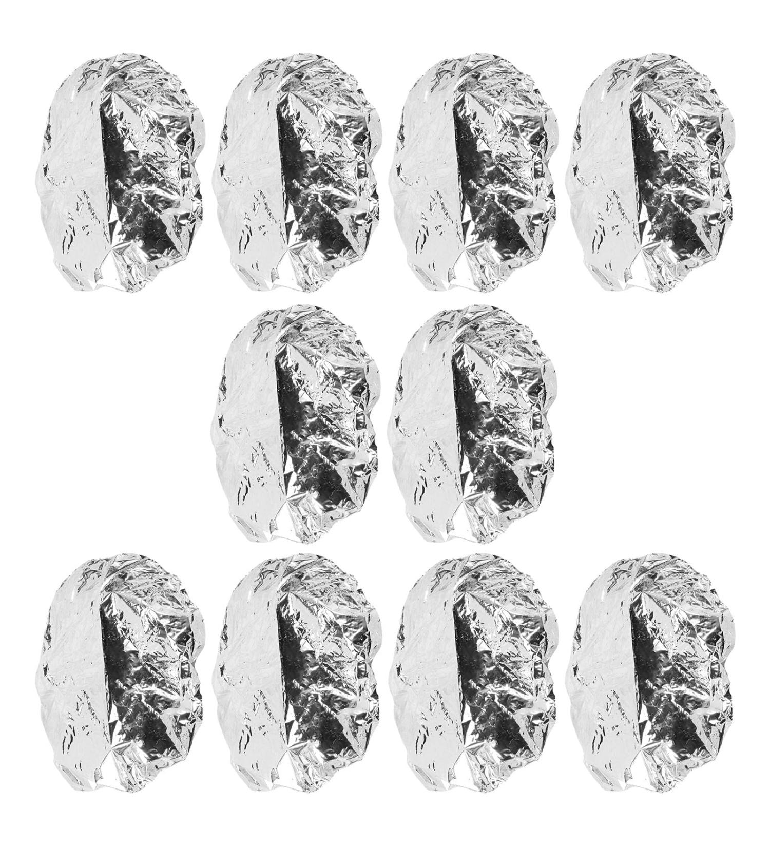 GALPADA Lot de 10 Bonnets de Coiffure en Aluminium Isolants Taille Unique lastique Couleur Argent pour Coloration et Soins Capillaires Professionnels Protection Thermique pour Salon - Buy Online on GoSupps.com