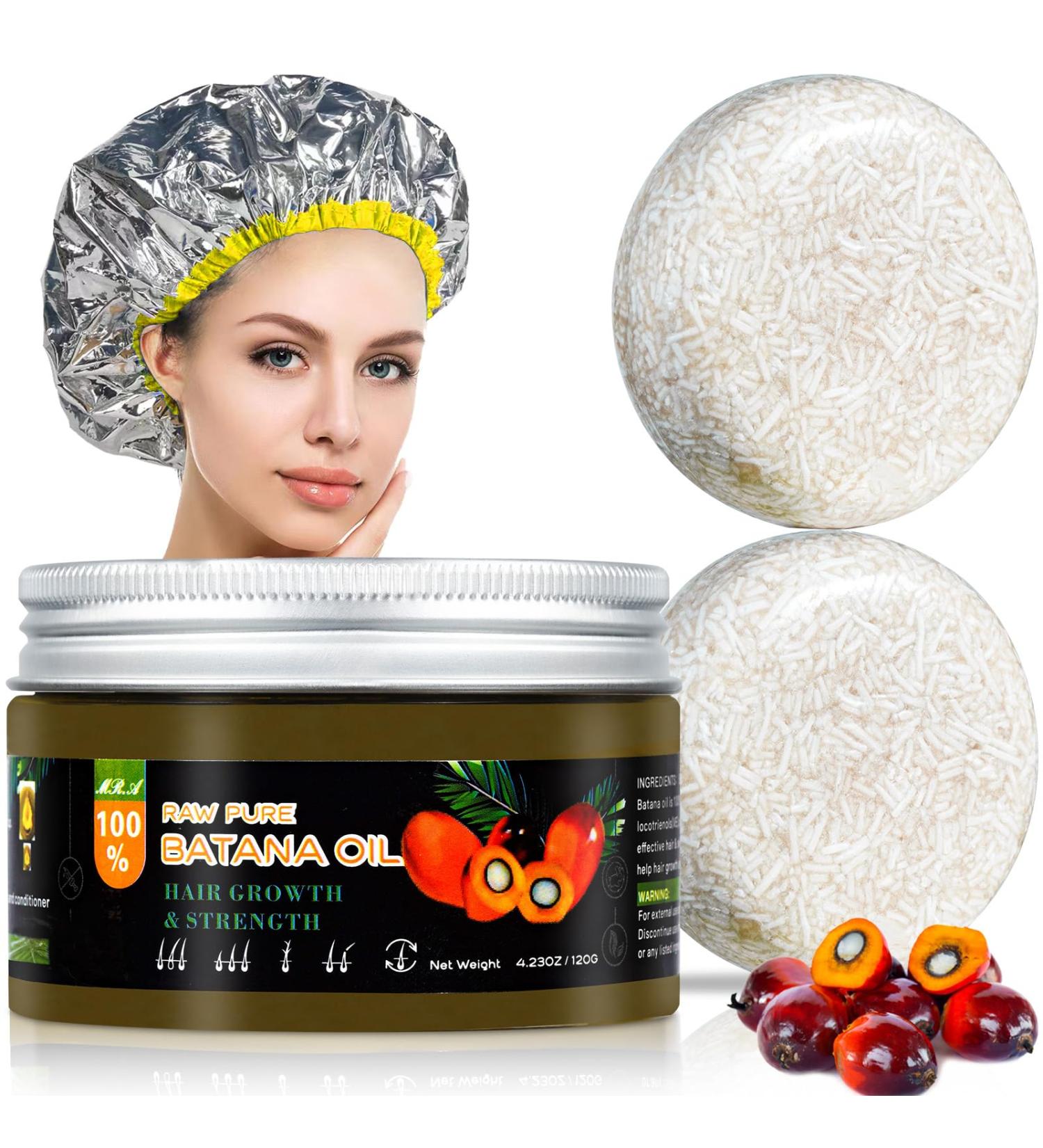 2Pack Batana Oil Shampoo Bars for Hair Growth | Nourishing & Moisturizing Solid Bars with Rosemary | Thinning Hair Deep Conditioning - 3.15 Ounce - Buy Online on GoSupps.com