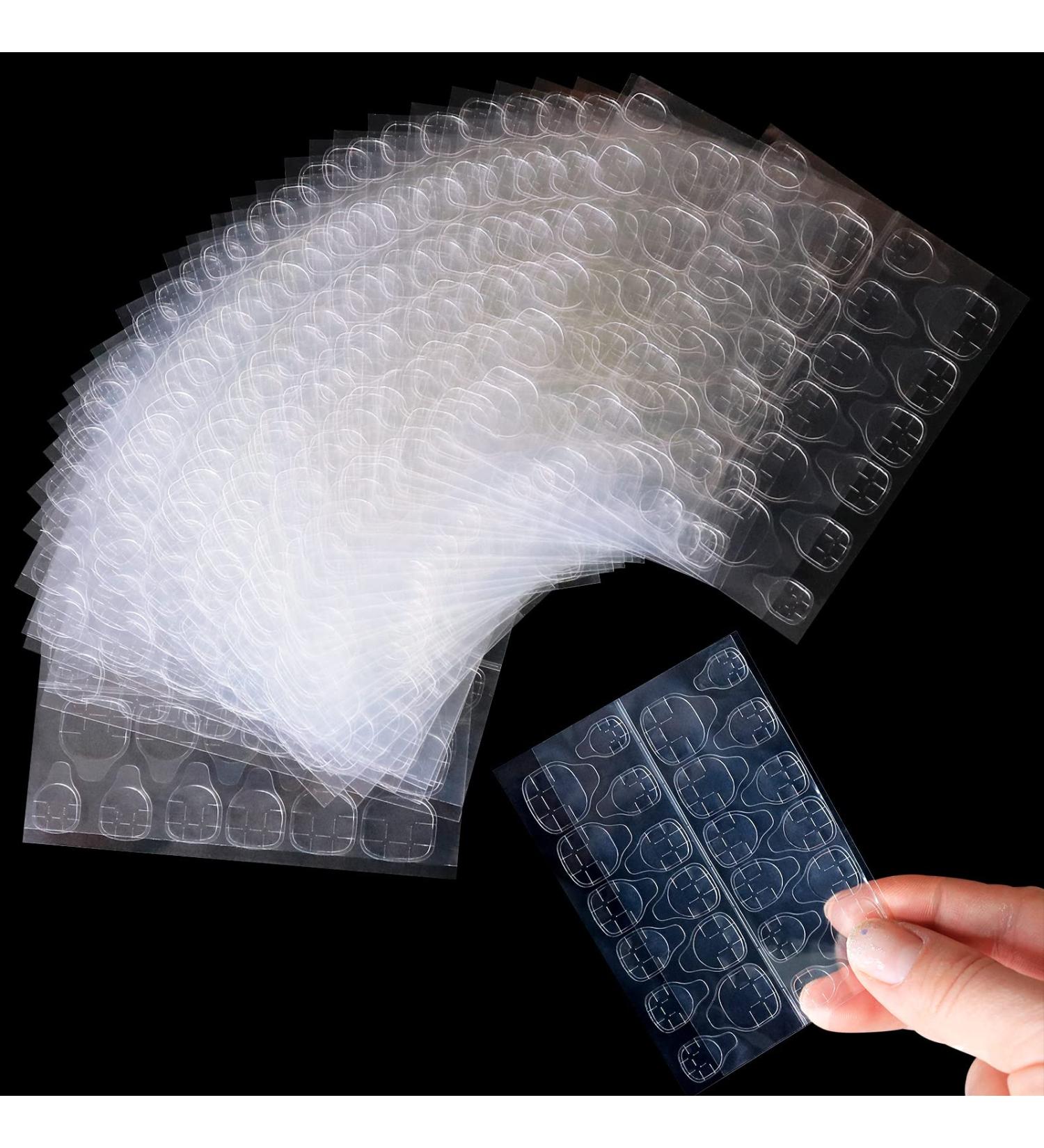 Sularpek 720 Pcs Double Sided Glue Nail Sticker - Waterproof Transparent Nail Art Decoration for Fake Nails - DIY Nail Tip Adhesive - Buy Online on GoSupps.com