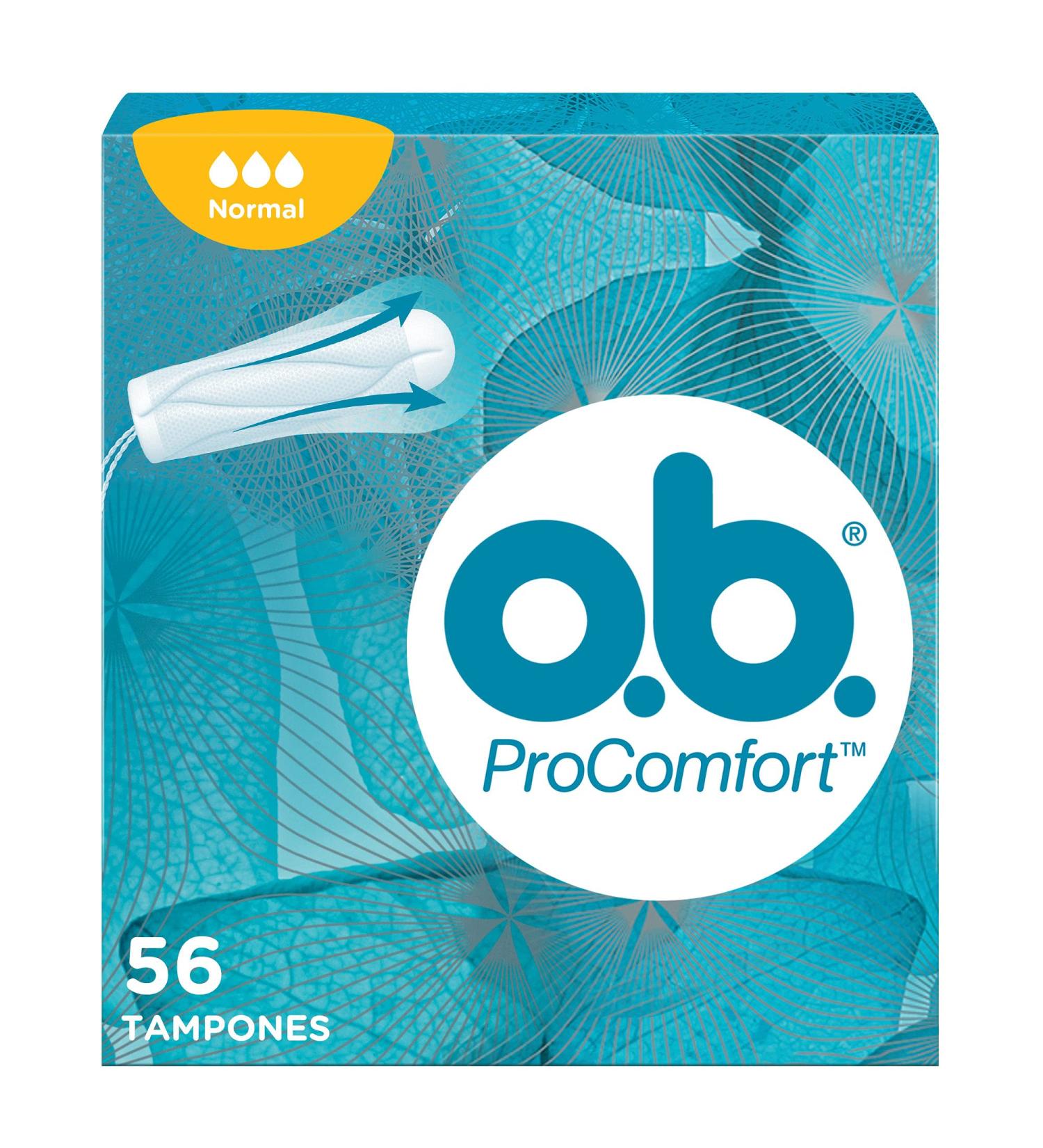 OB ProComfort Tampons Normal - 56 Pieces | Ultra-Absorbent & Comfortable | International Shipping Available - Buy Online on GoSupps.com