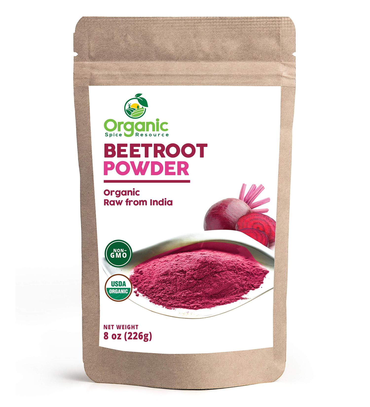 Organic Beet Root Powder | 8 oz or 226g | USDA Organic Approved Raw and Non GMO | Nitric Oxide Booster Increases Stamina and Circulation | Vegan | 100% Raw from India by SHOPOSR(8oz) 8 Ounce (Pack of 1) - Buy Online on GoSupps.com