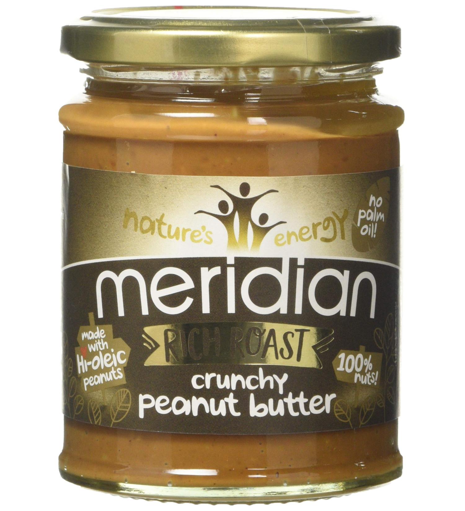 Meridian Foods Peanut Butter Rich Roast 280 g Crunchy 6 Units - Buy Online on GoSupps.com