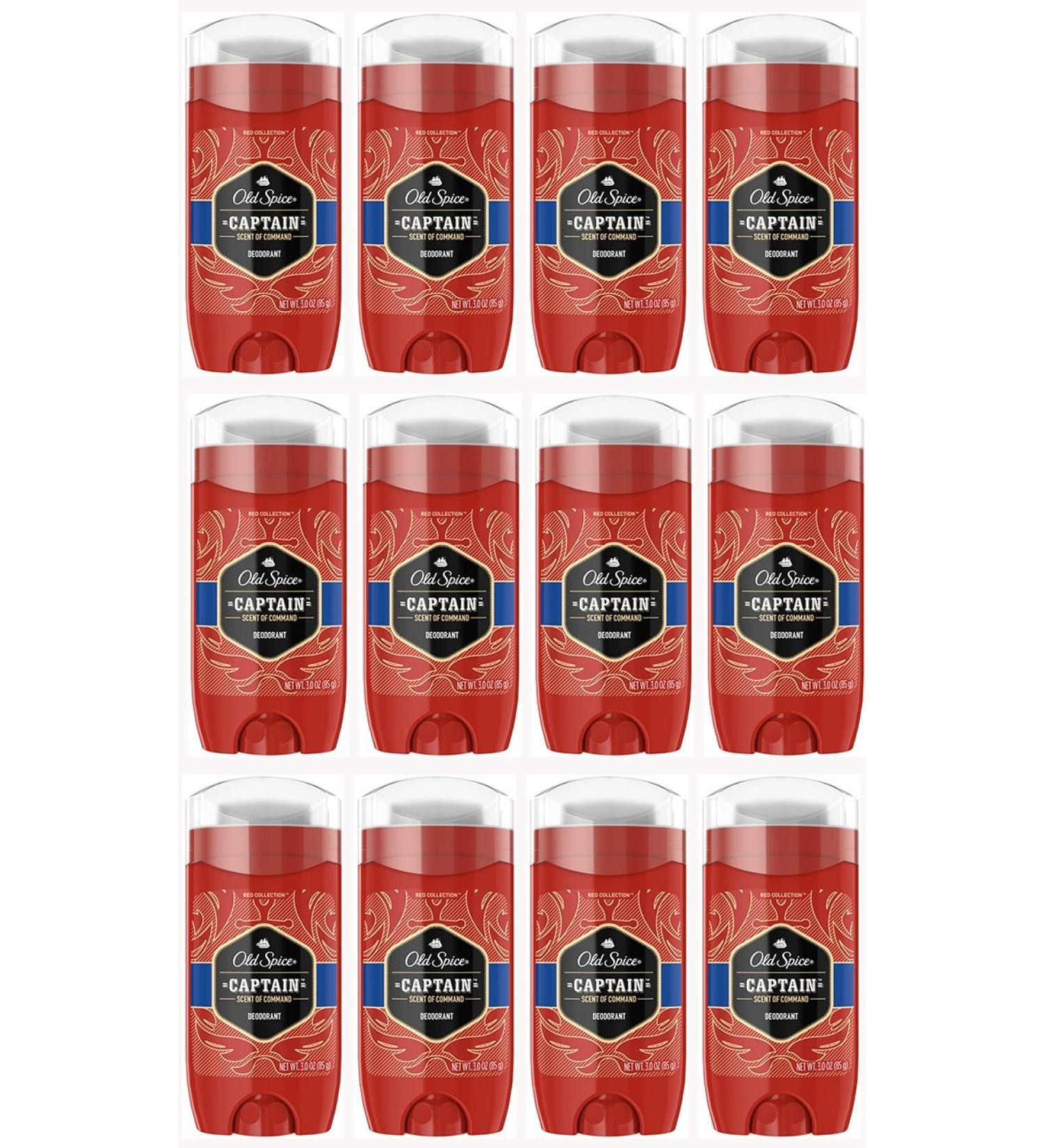 Old Spice Captain Scent Red Collection Deodorant for Men 3.0oz (12-Pack) - Buy Online on GoSupps.com