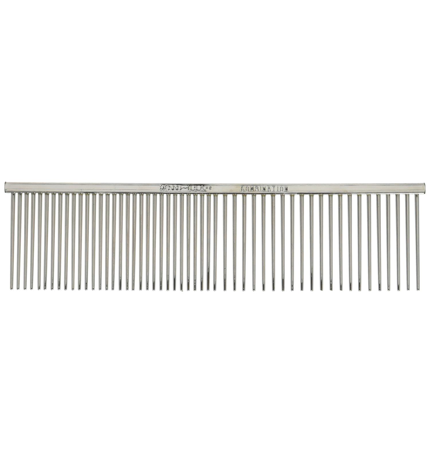 Resco Professional antistatic best dog cat pet comb for fur care medium-grob tooth spacing 3.8 cm pen length 1.5 "Teeth/medium-coarse spacing nickel