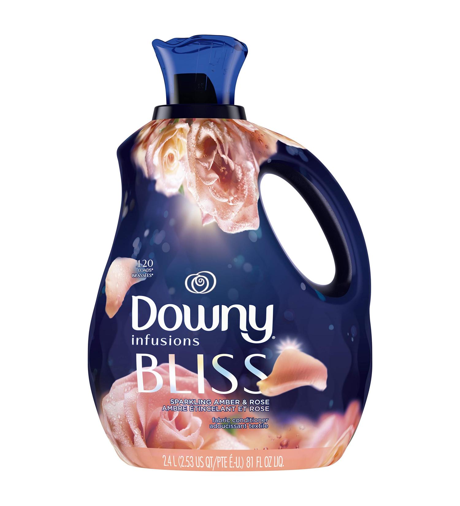 Shop Downy Infusions Liquid Fabric Softener - Bliss Sparkling Amber & Rose 81 fl oz | Premium Softening for International Shipping - Buy Online on GoSupps.com