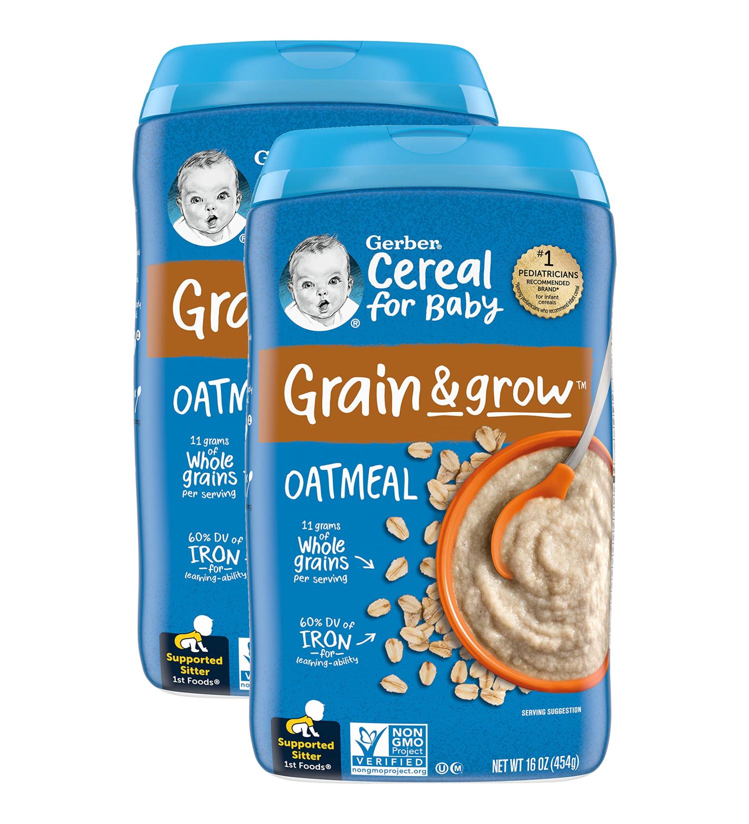 Gerber Oatmeal Single Grain Cereal 1st Foods - 16 oz (454g) - Nutritional Baby Food - Buy Online on GoSupps.com