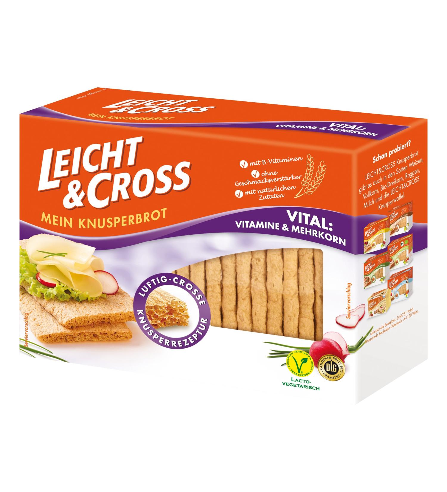 LEICHT&CROSS Crispy Bread Vital - Pack of 8 (8 x 125g) | Premium International Shipping - Buy Online on GoSupps.com