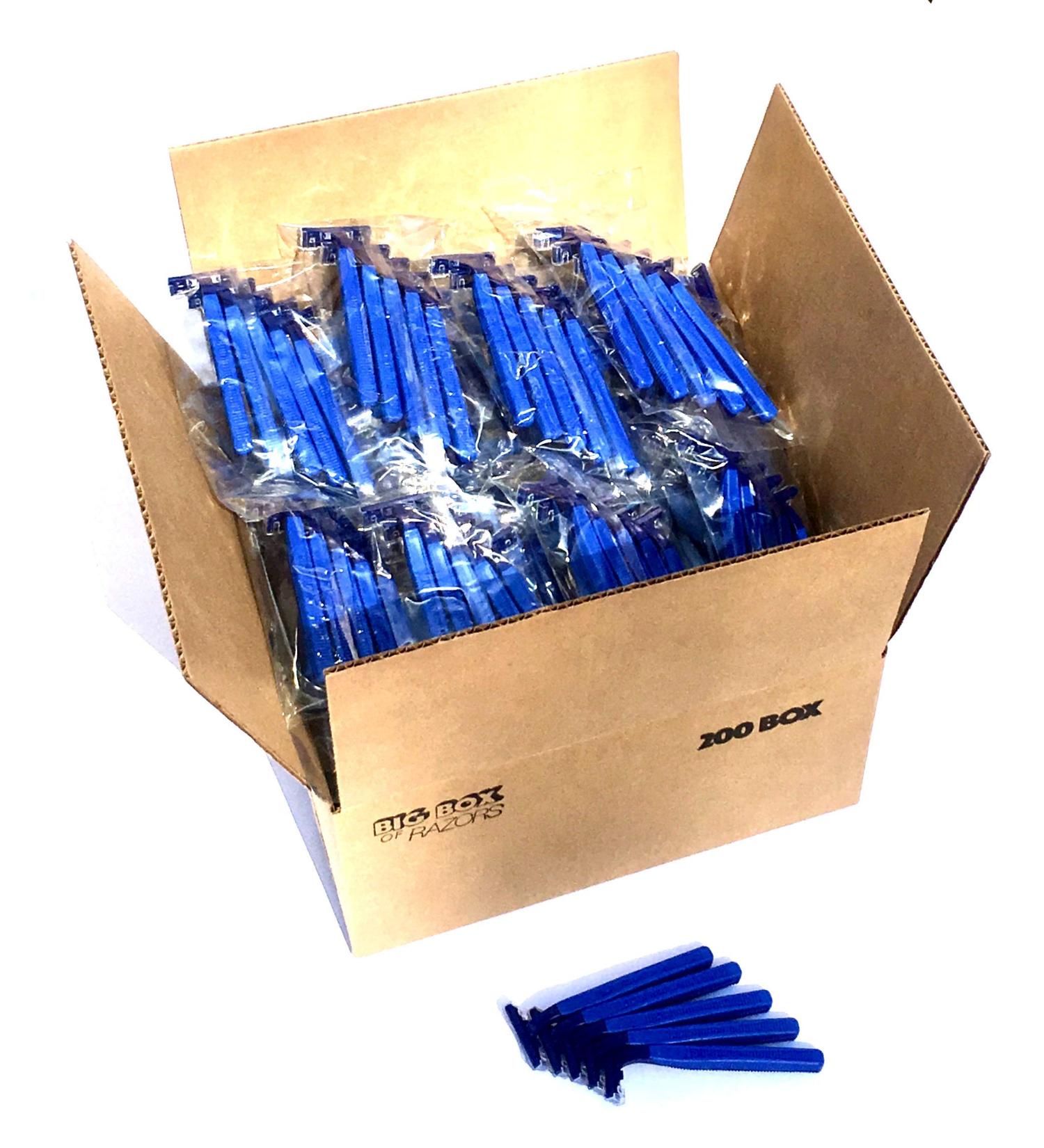 Premium Disposable Razor Blades - 200 Pack Stainless Steel Twin Blade Shavers for Men & Women | Aloe Vera Lubrication - International Shipping Available - Buy Online on GoSupps.com