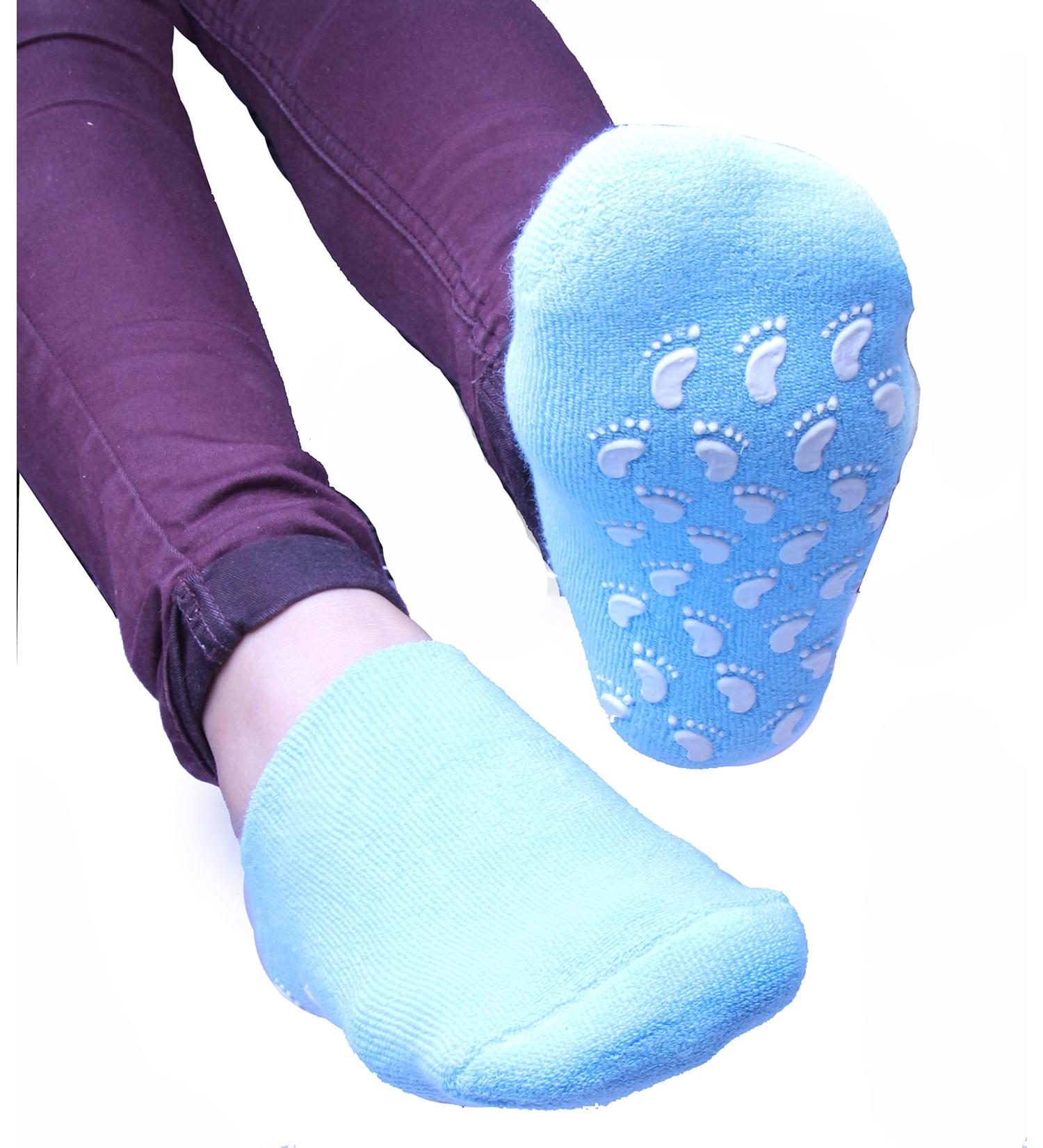 PRO 11 WELLBEING Moisturising socks for dry cracked heels and feet (blue)
