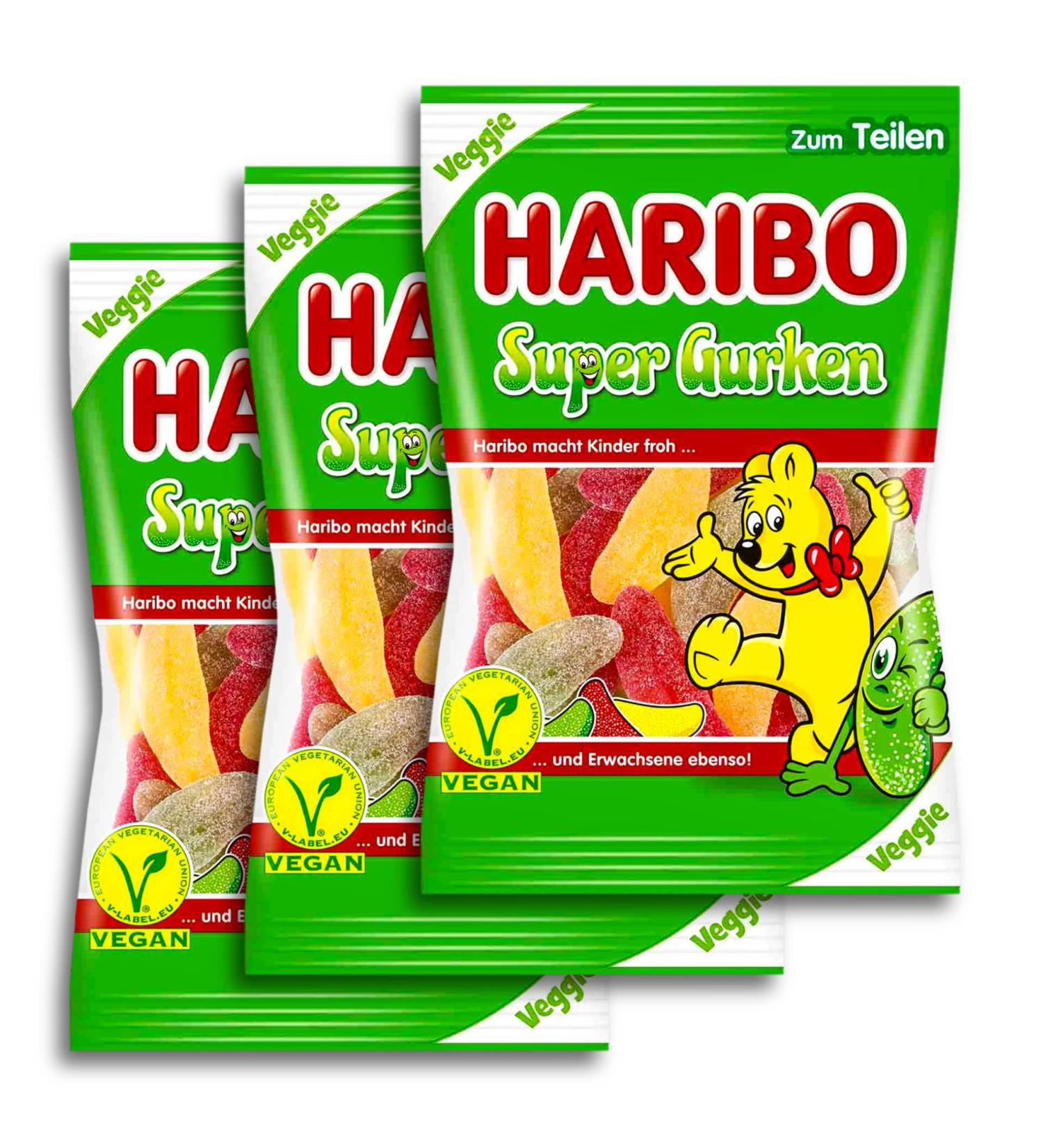 Haribo Super Cucumber Vegetables 3x 175g