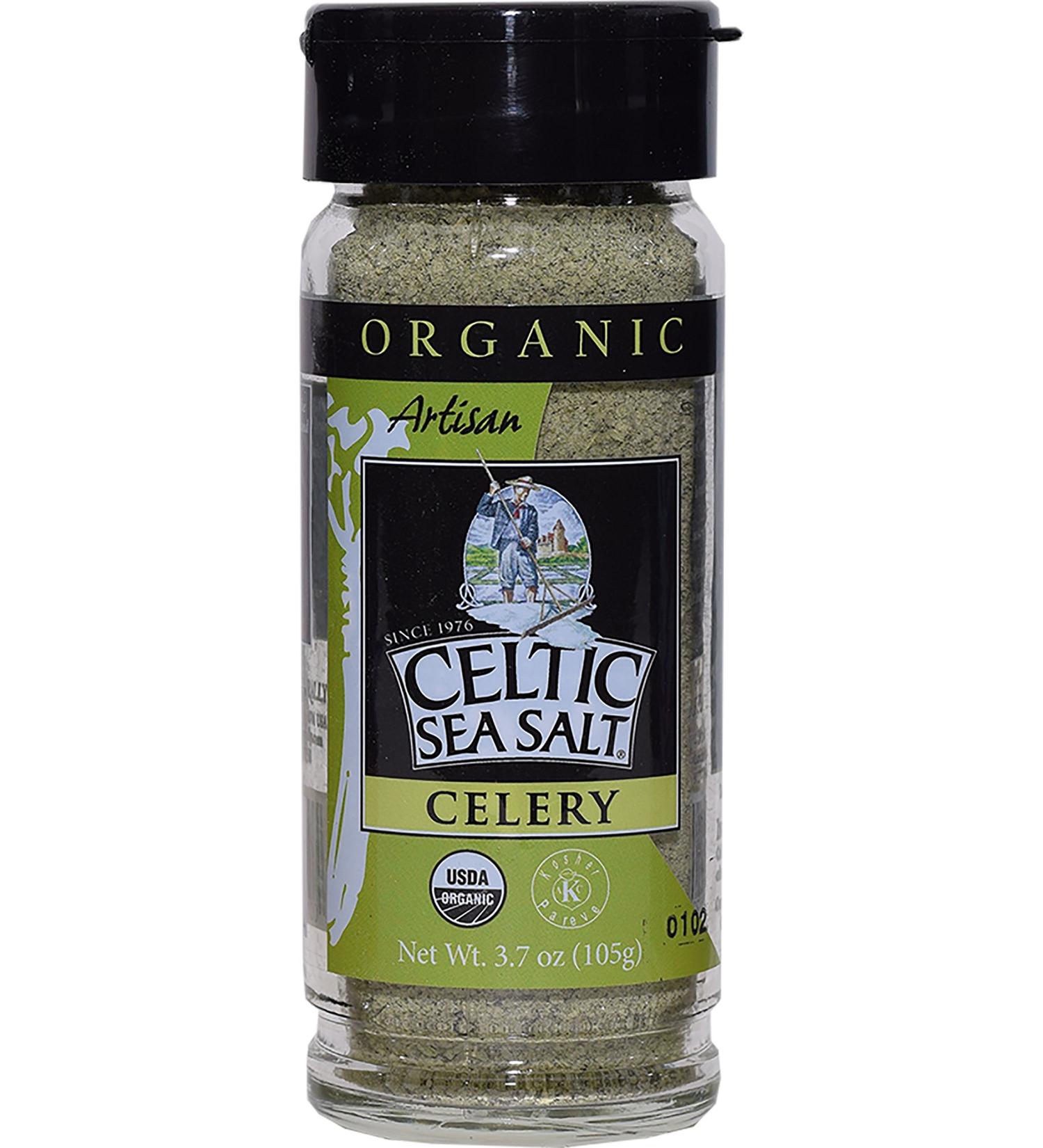Gourmet Organic Celery Salt Blend - Celtic Sea Salt Seasoning, 3.7oz | Bold Herb Flavor for Cooking - Buy Online on GoSupps.com