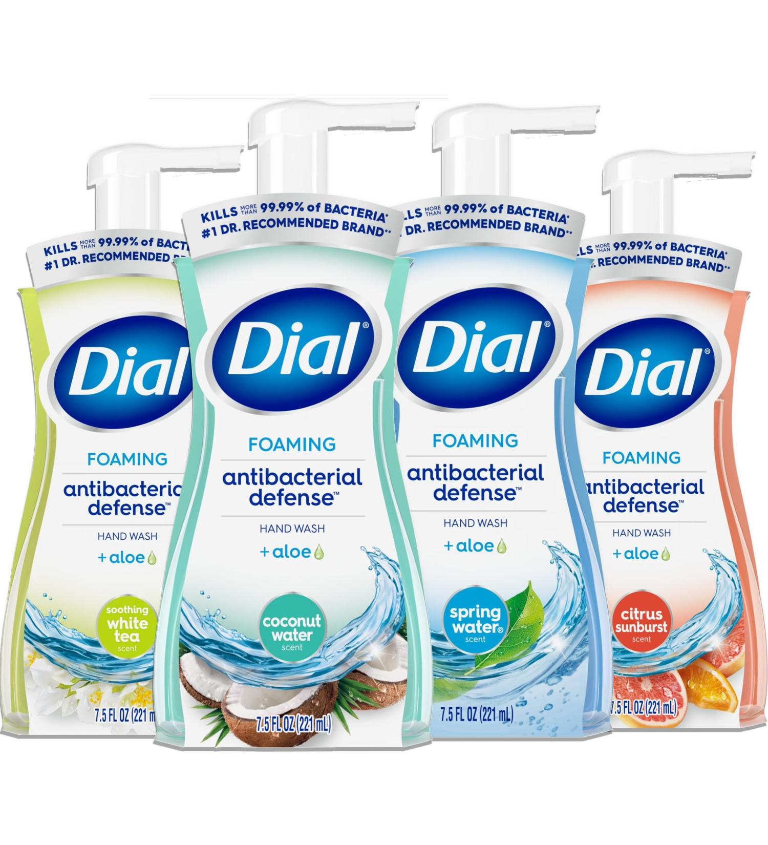 Dial Complete Foaming Anti-Bacterial Hand Wash Variety 4-Pack - Assorted Scents. 7.5 Oz Each - Buy Online on GoSupps.com