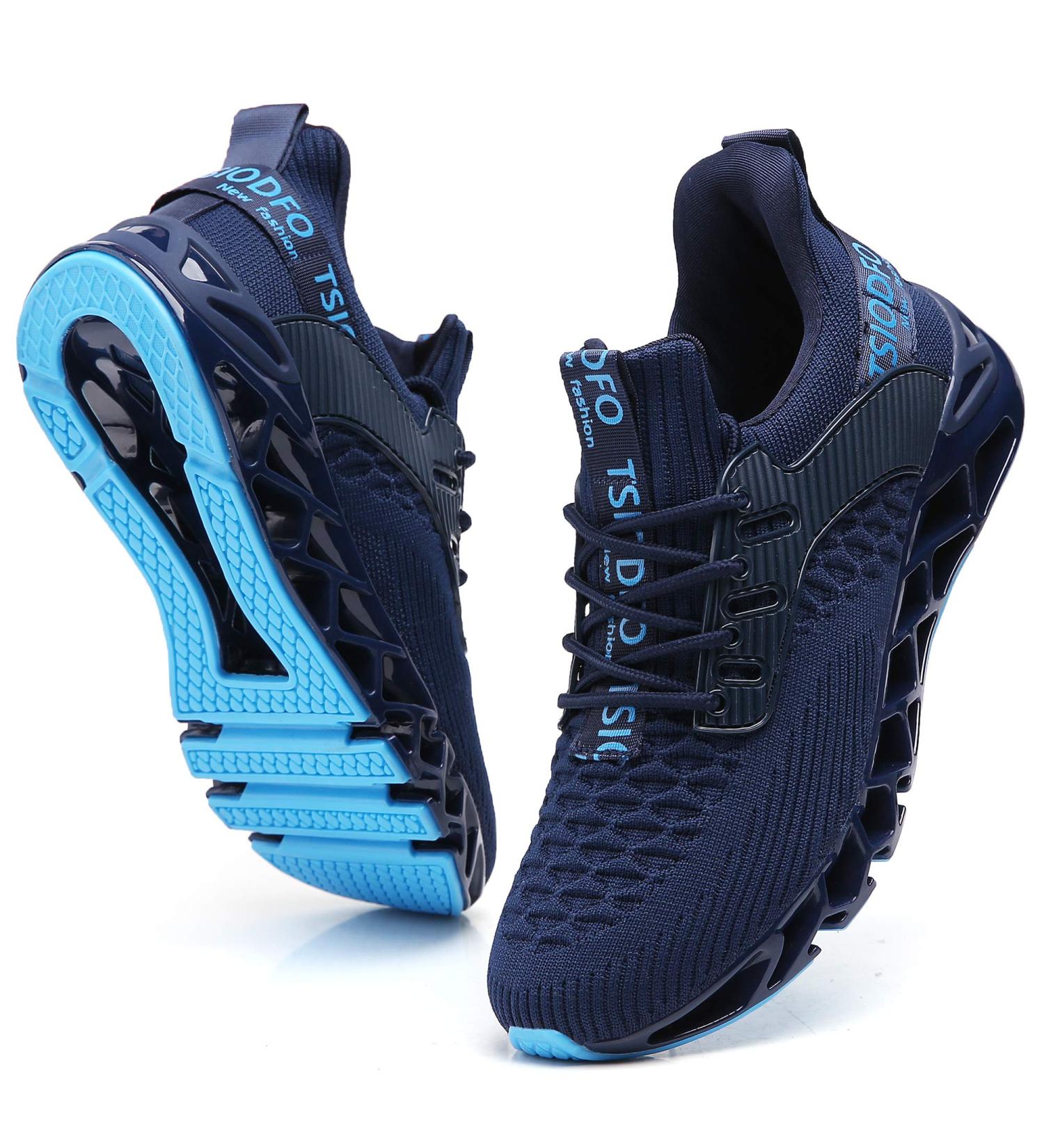 EZKRWXN Men's Non-Slip Running Shoes - Size 10, Blue | Athletic Tennis Walking Sneakers - Buy Online on GoSupps.com