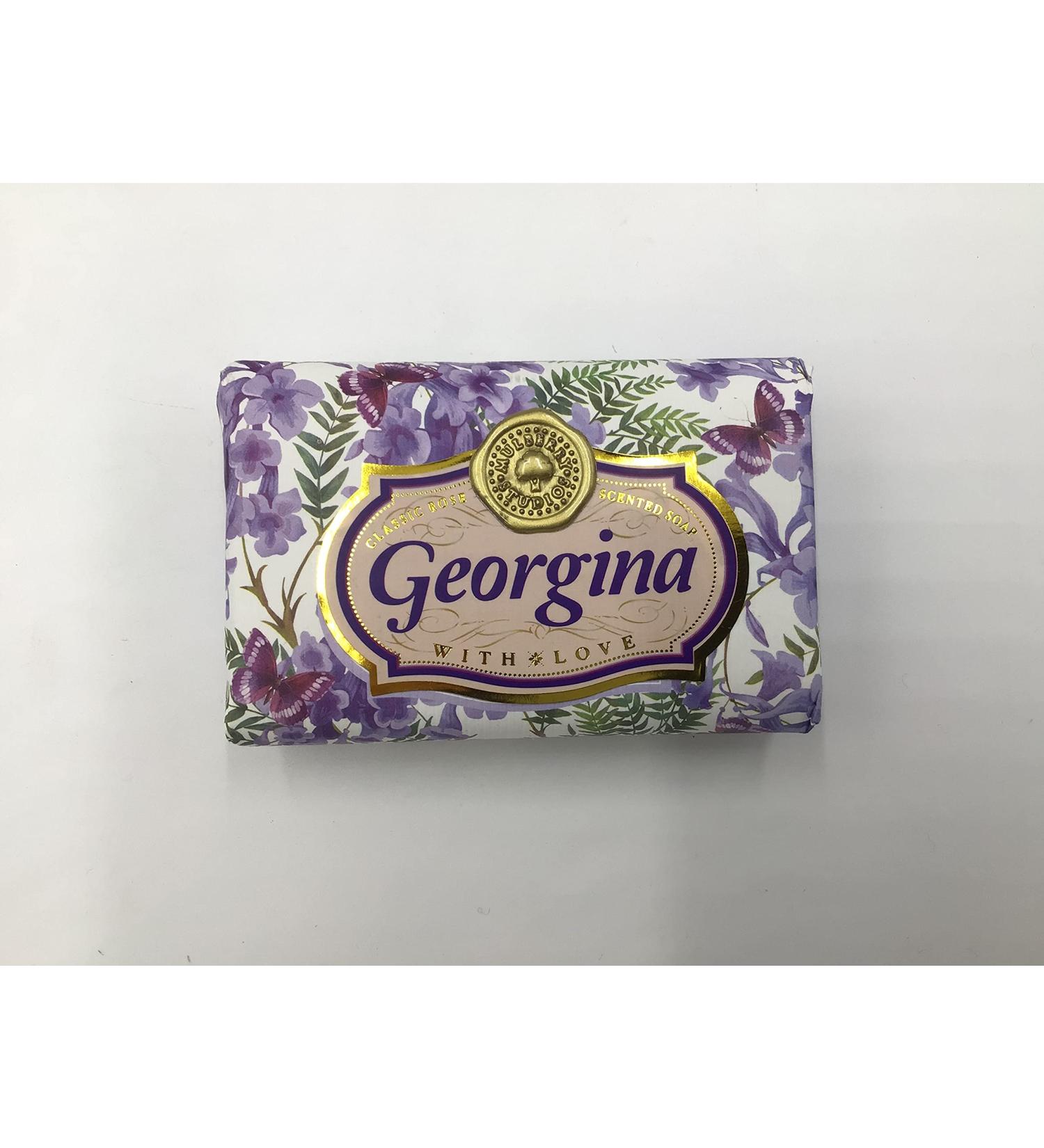 Georgina - Gift Soap Bar For Her Birthday Rose Scent Mum Grandmother Cleanser Lather Present Girl