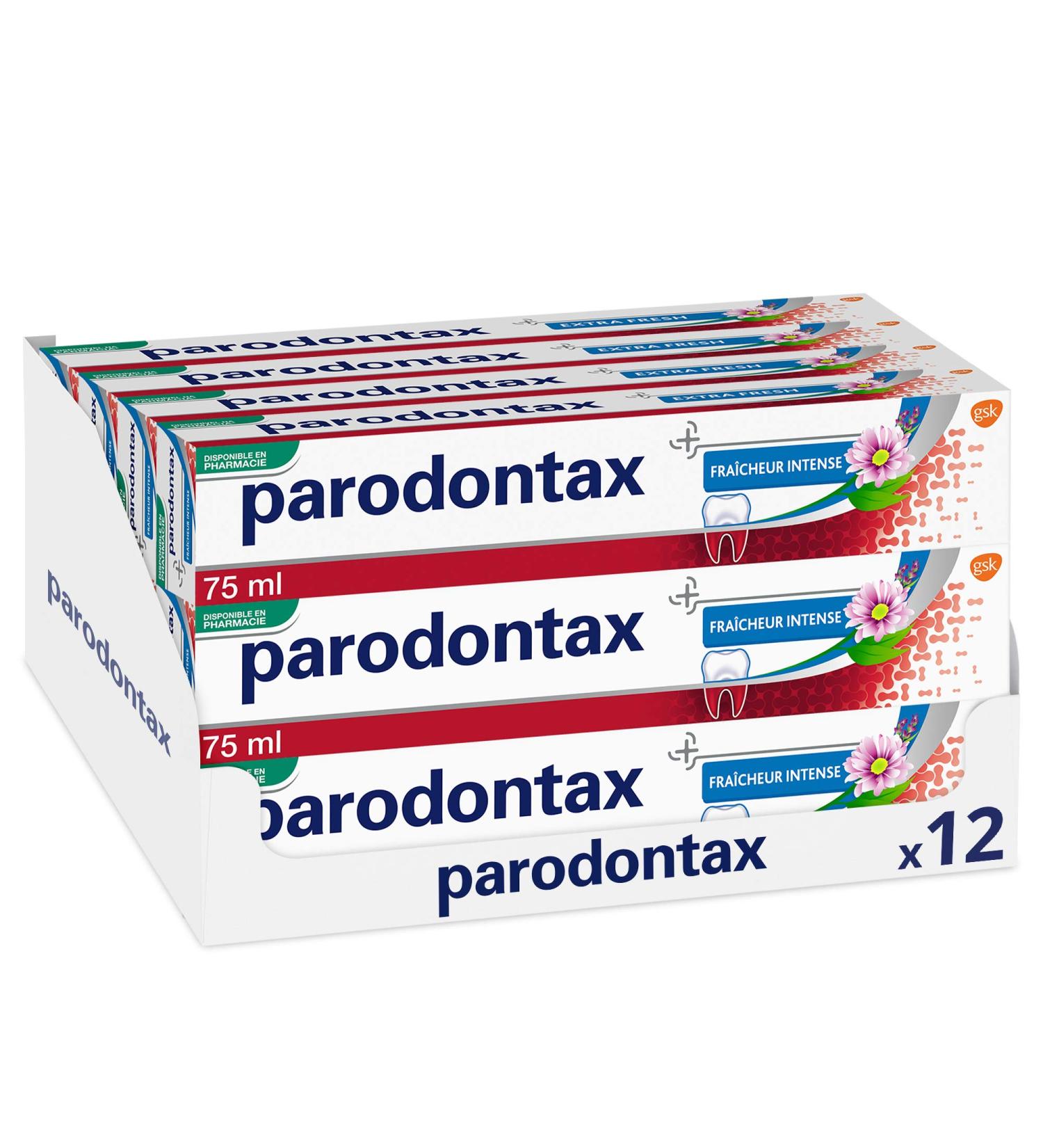 Parodontax Intense Freshness Toothpaste Relieves Tooth Sensitivity Extra Fresh Pack of 12x75 ml - Buy Online on GoSupps.com