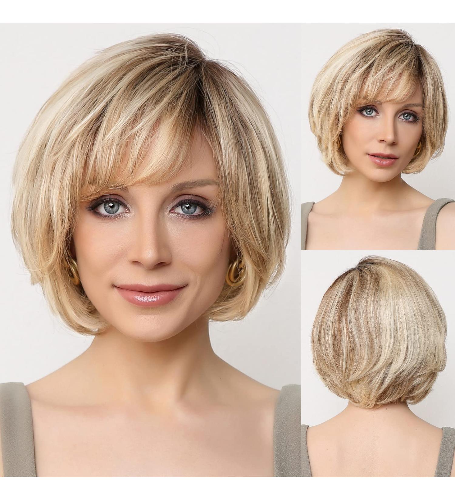 EMMOR Hand-Tied Lace Front 100% Human Hair Wig for Women - Natural Layered Wavy Style in P4/6/18 - Buy Online on GoSupps.com