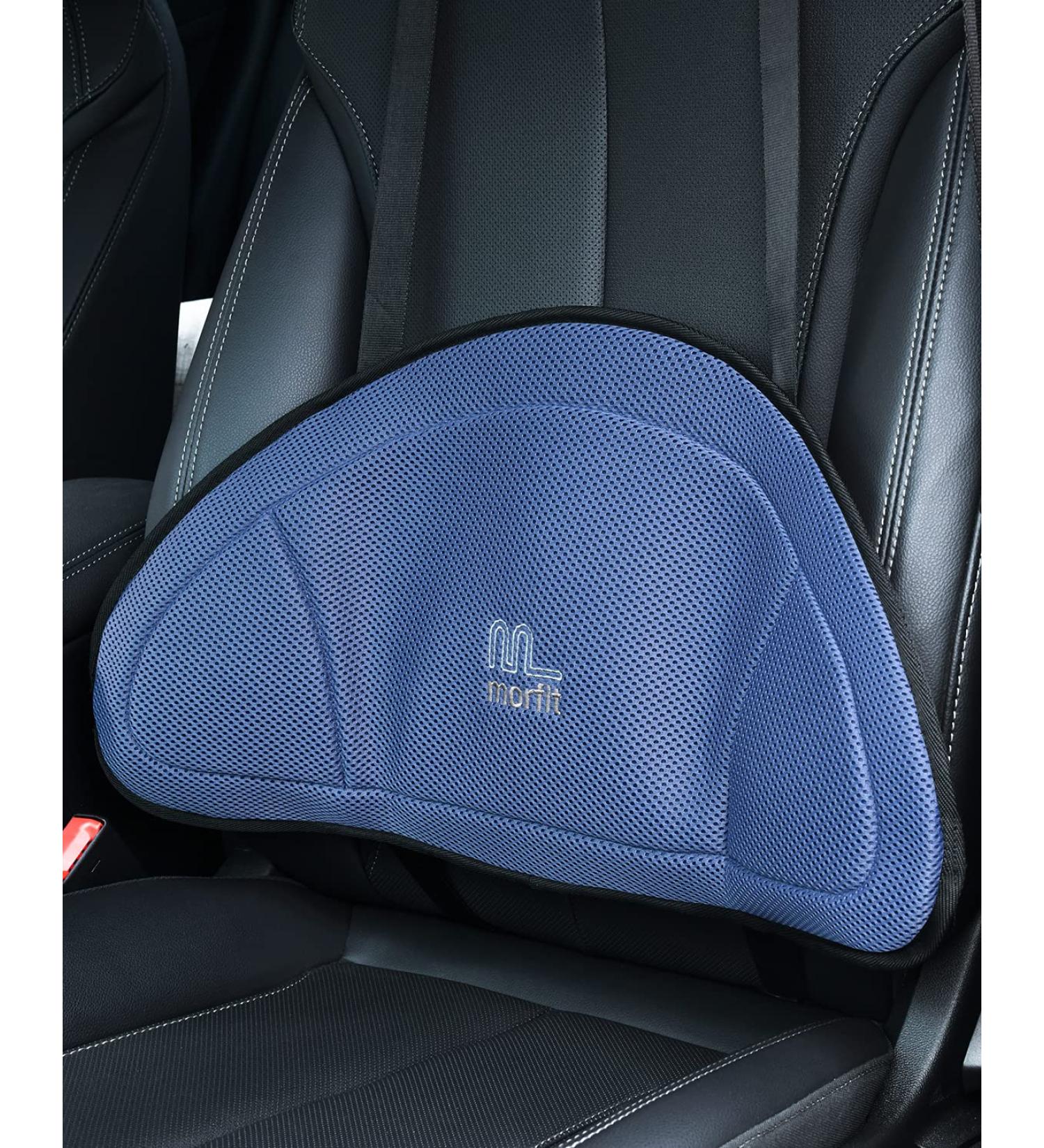 MORFIT Lumbar Support for Car - Firm Back Support for Pain Relief - Amethyst Blue - Buy Online on GoSupps.com