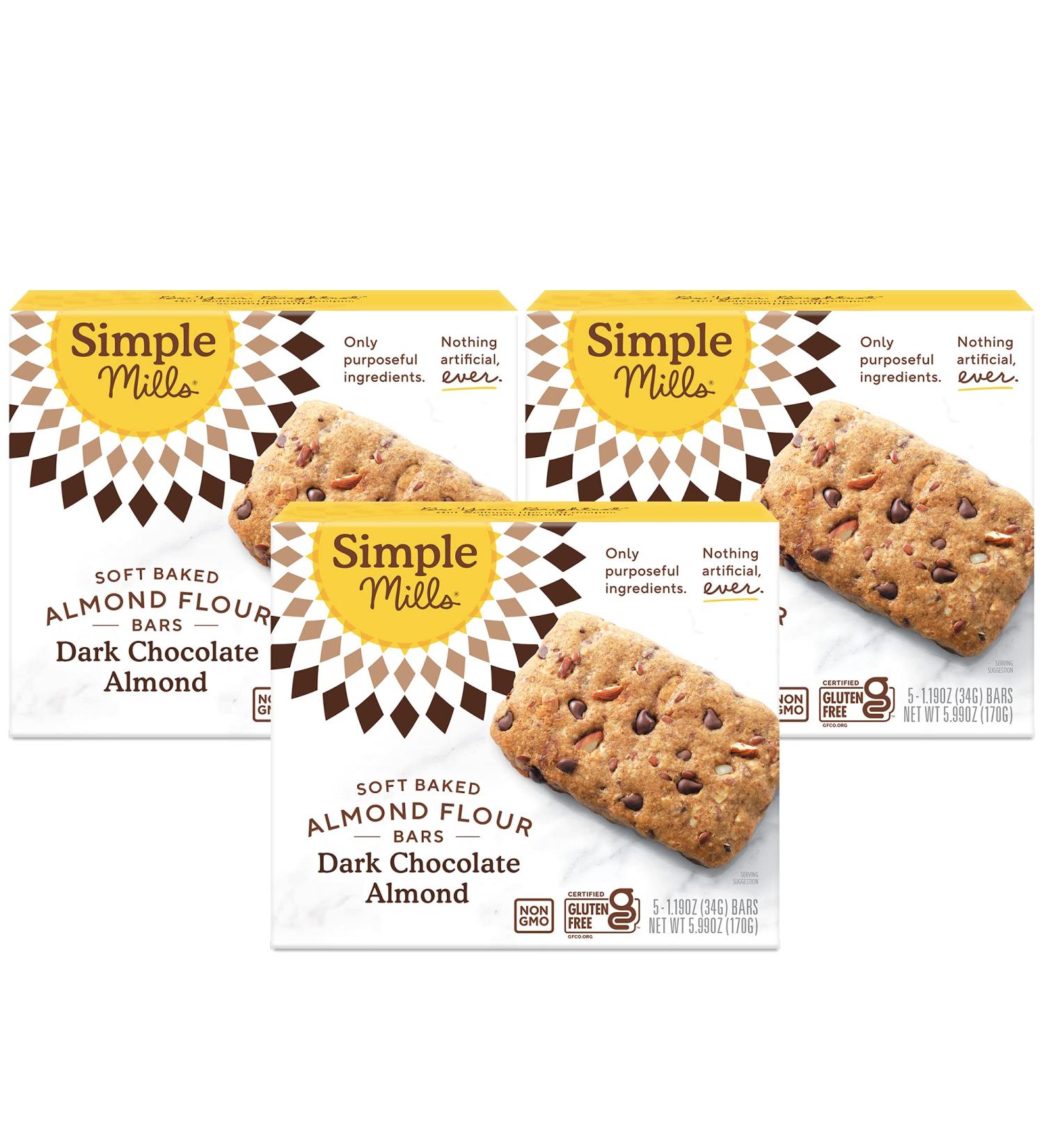 Gluten-Free Dark Chocolate Almond Flour Snack Bars | Plant-Based & Nutrient Dense - Buy Online on GoSupps.com