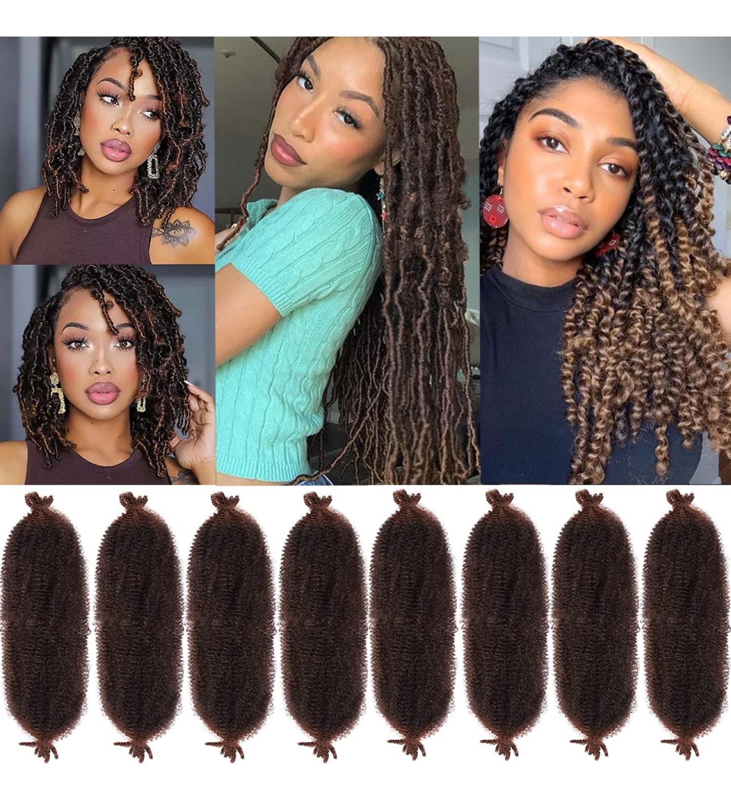 Leeven 24 Inch Pre-Separated Springy Afro Twist Hair 8 Packs Popping Spring Twist Hair for Marley Locs Braiding Hair 10 Strands/Pack Black Pre-fluffed Afro Kinky Curly Natural Hair Extensions /T30# 24 Inch (Pack of 8) T30# - Buy Online on GoSupps.com