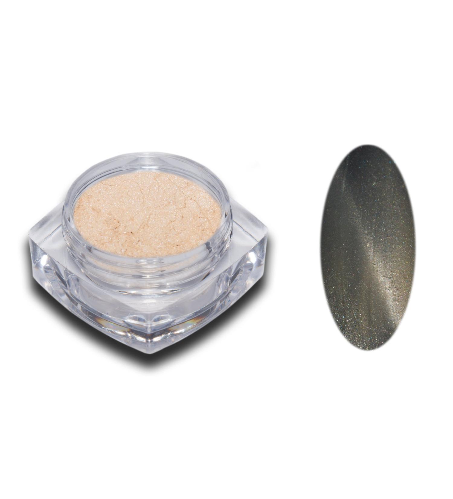 Cat Eye Magnet Pigment Powder No. 5 Silver - Grey Nailart 05-Silver-Gray