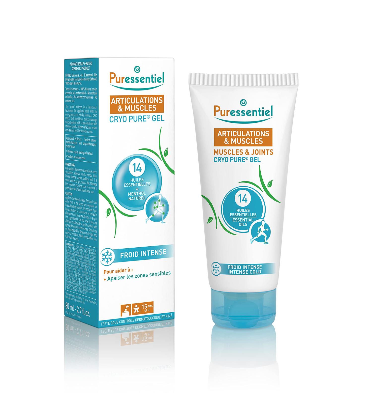 Puressentiel Muscles & Joints Cryo Pure Gel - Instant Relief with 100% Natural Ingredients - 2.7 fl oz - Buy Online on GoSupps.com