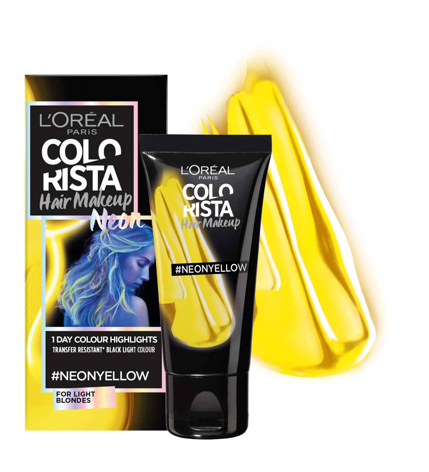L'Or al Colorista Hair Makeup Temporary Hair Color Light Blonde Neon Yellow 30 ml - Buy Online on GoSupps.com