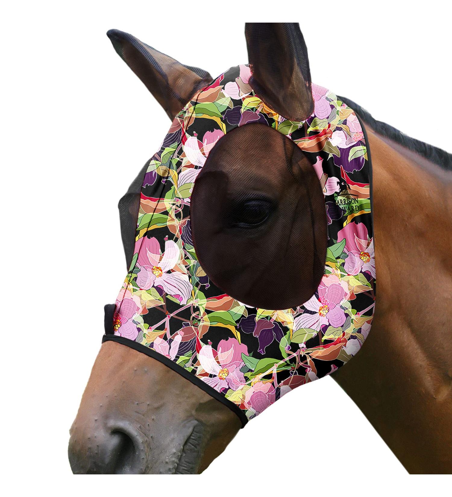 Harrison Howard Super Comfort Stretchy Fly Mask | Large Eye Space UV Protection & Breathability for Horses - Buy Online on GoSupps.com