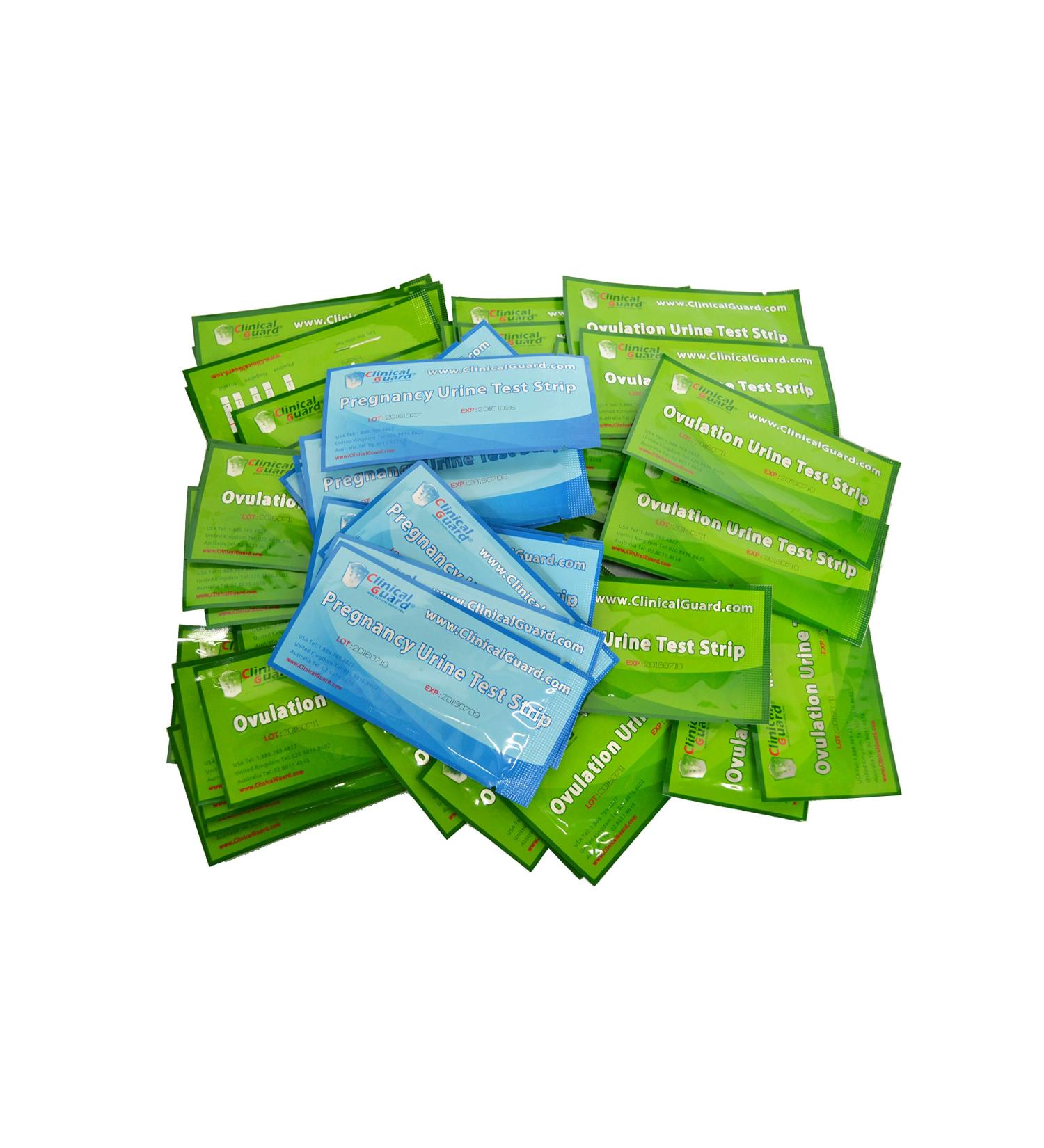 Clinical Guard Combo Pack: 50 Ovulation Test Strips & 20 Pregnancy Test Strips - Buy Online on GoSupps.com