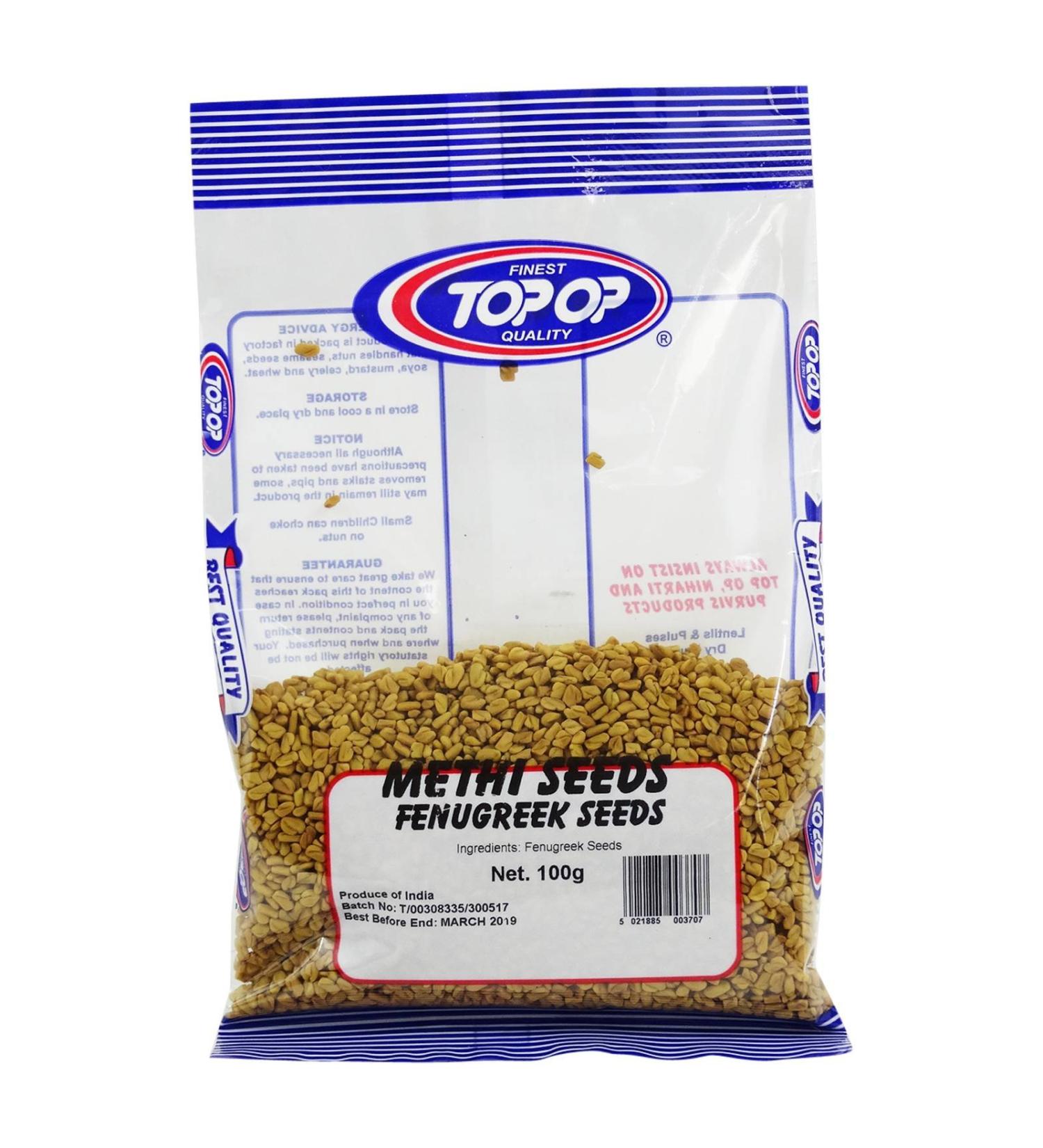 TOP OP - Fenugreek Methi Seeds - Skin and Hair Care Ayurvedic Powder Recipe - 100% Organic - 100 gr