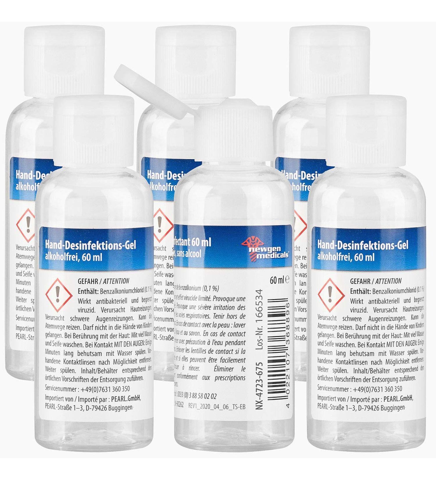 Buy Newgen Medicals Skin Disinfectant Set - 6 Alcohol-Free Hand Disinfection Gels (60ml) | Skin & Hand Hygiene Solutions - Buy Online on GoSupps.com