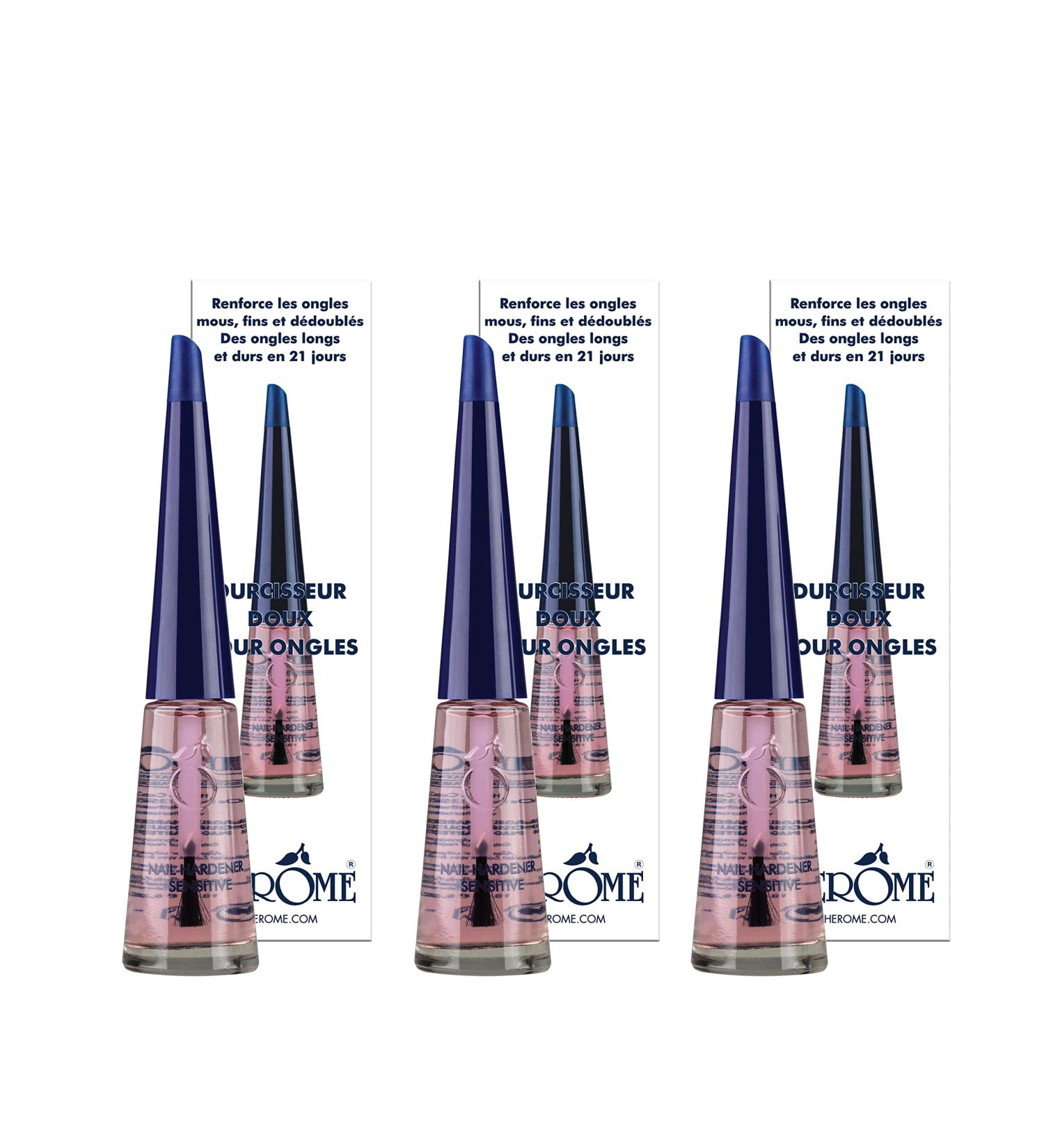 Herome - 3 PACK Nail Hardener Sensitive 3x10ml | With Keratin Nail Strengthener for Sensitive & Weak Nails Strengthening Treatment Hardening Nail Polish for quick Nail Growth 3-Pack - Buy Online on GoSupps.com
