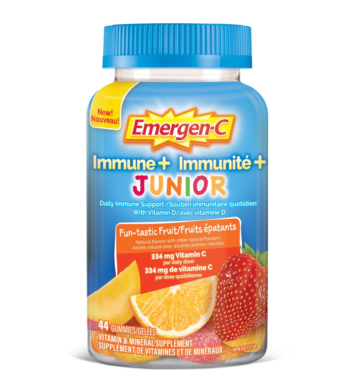 Emergen-C Immune+ Junior Vitamin C Gummy Supplement Kid's Vitamins Fun-tastic Fruit Flavour 44 Gummies - Buy Online on GoSupps.com