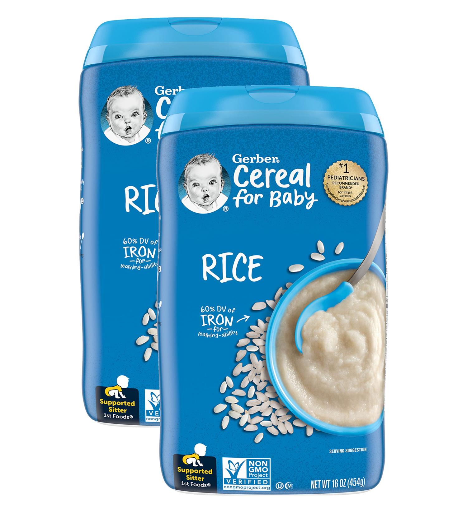 Gerber Rice Cereal 1st Foods - 16 oz (454 g) | Healthy Baby Food - Buy Online on GoSupps.com