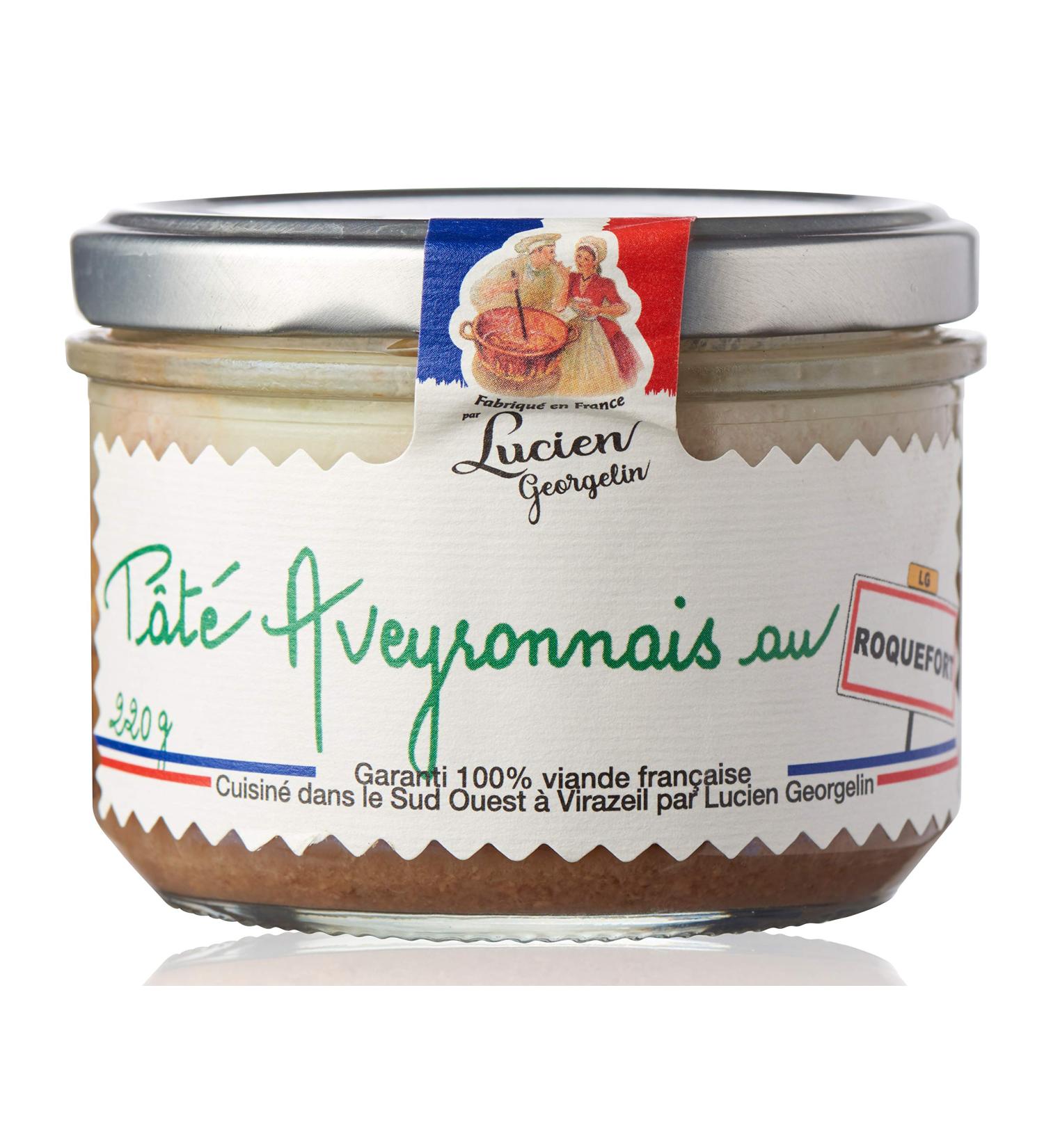 Lucien Georgelin Aveyron Pâté with Roquefort 220g - Pack of 6