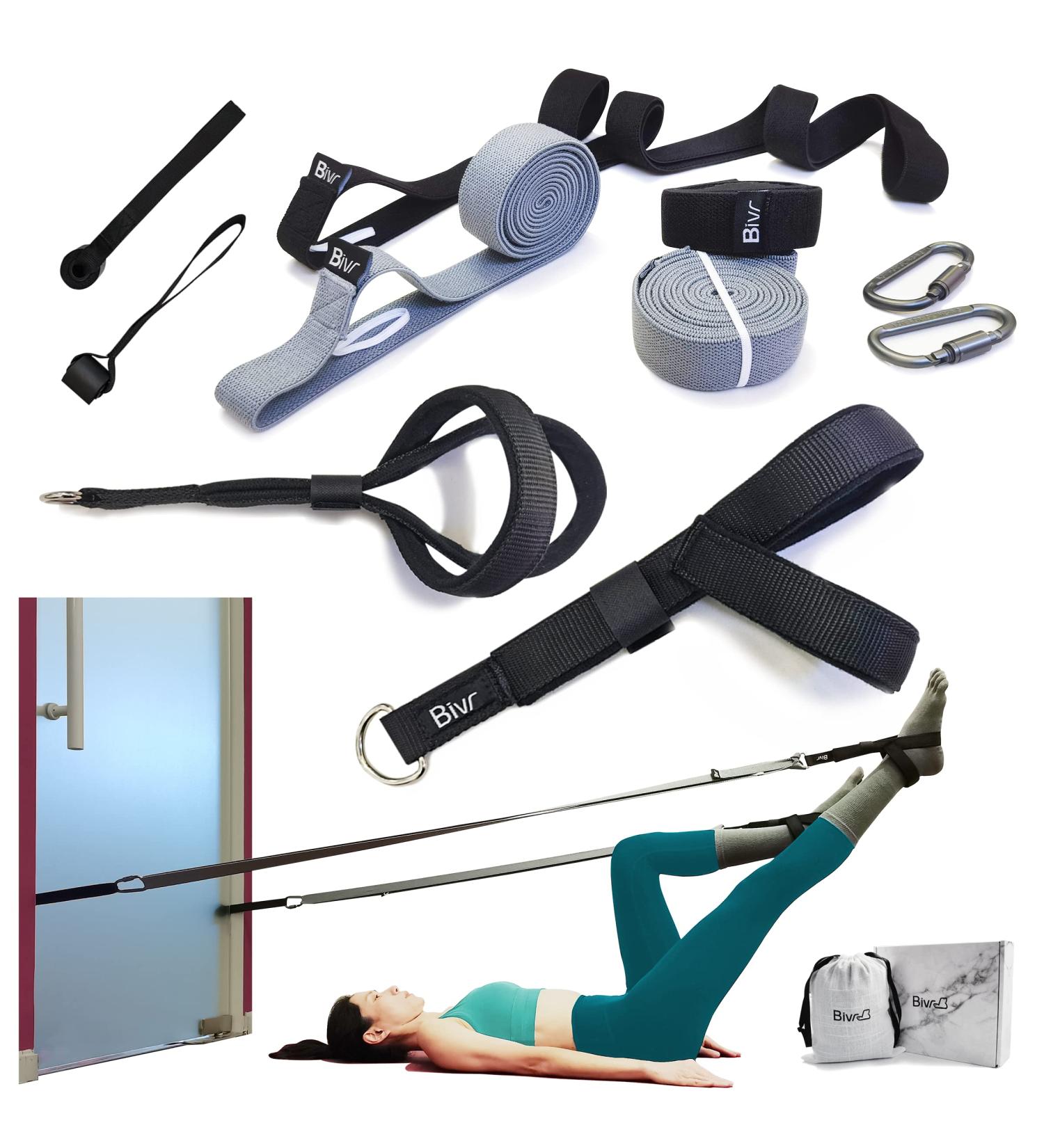 BIVR Portable Pilates Home Kit with Loop Straps & Resistance Bands - Home Workout Equipment for Pilates Reformer Style Exercises - Buy Online on GoSupps.com