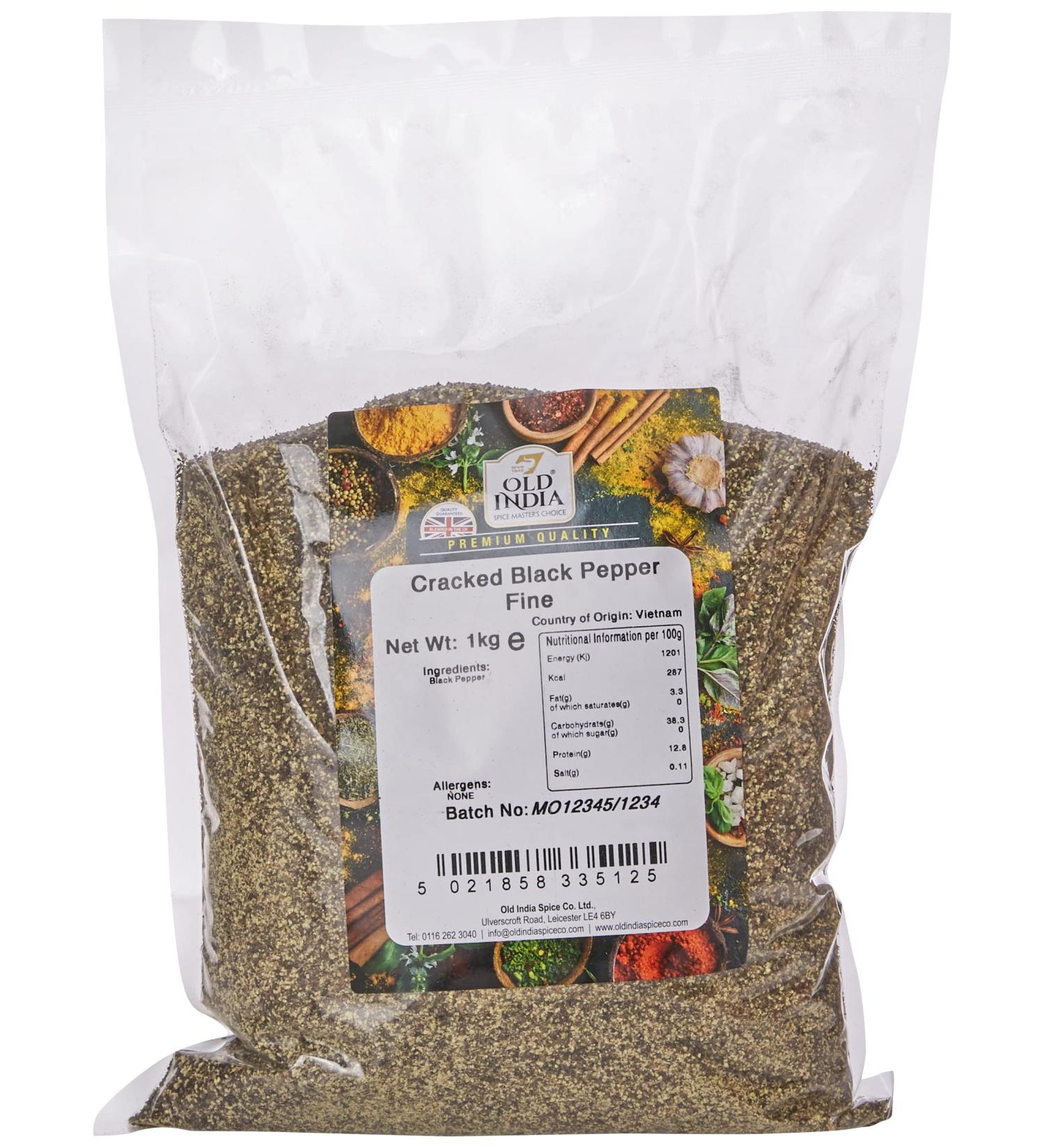 Old India Cracked Black Pepper - 1 Kg (Pack of 1) - Buy Online on GoSupps.com