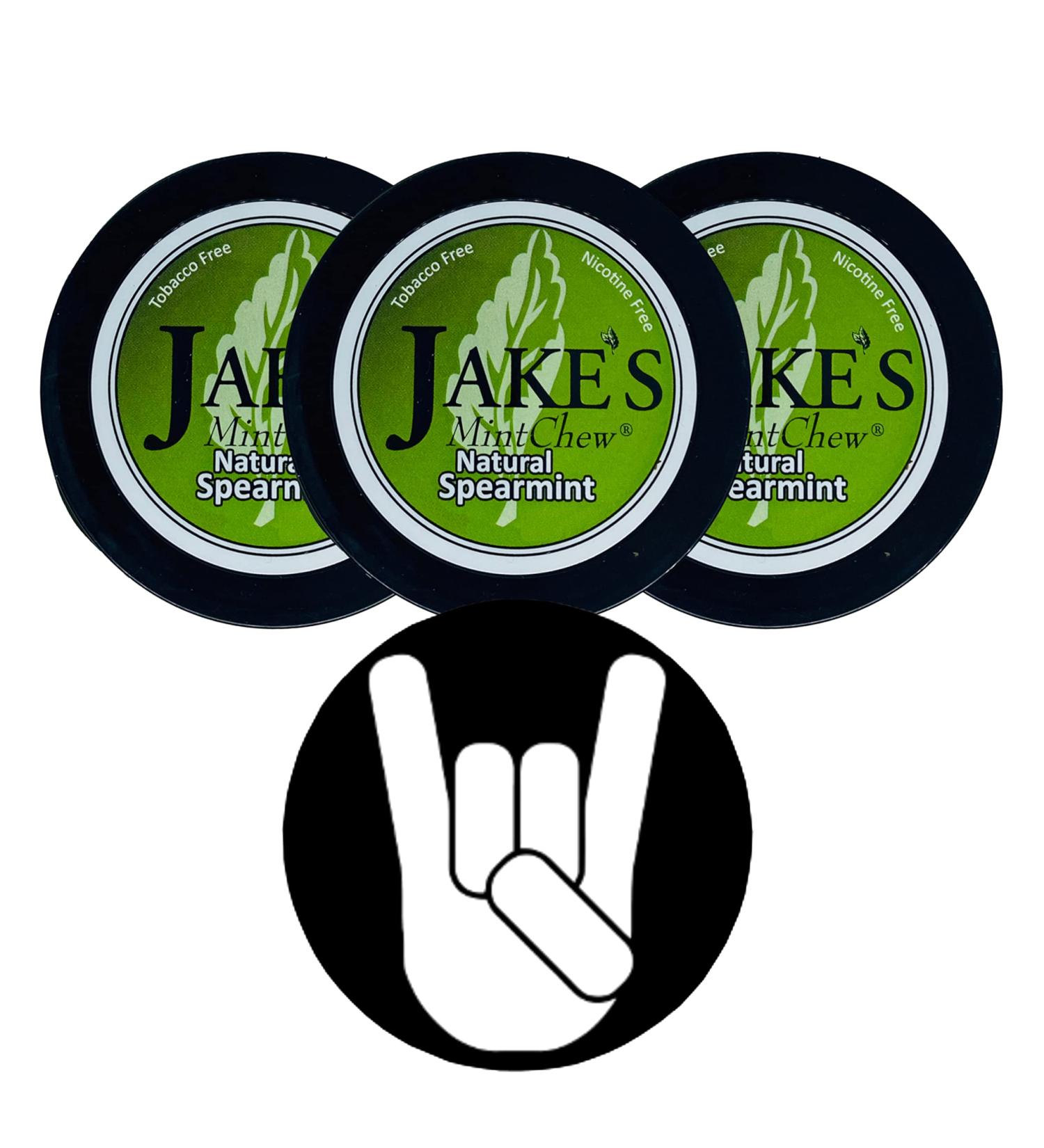 Jake's Mint Chew Spearmint 3 Cans with DC Crafts Nation Skin Can Cover - Metal