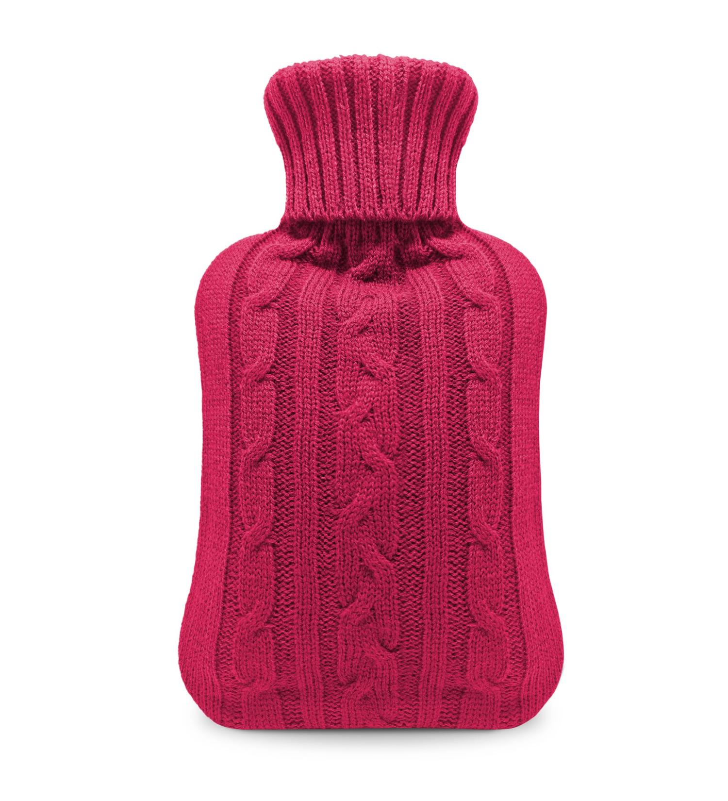KEPLIN Cosy Hot Water Bottle with Knitted Cover - Relieves Body Aches & Pains Washable Safe & Durable Heating Pad - Ideal Cosy Nights & Gifts - Large 2L (Plum) Plum Knitted - Buy Online on GoSupps.com