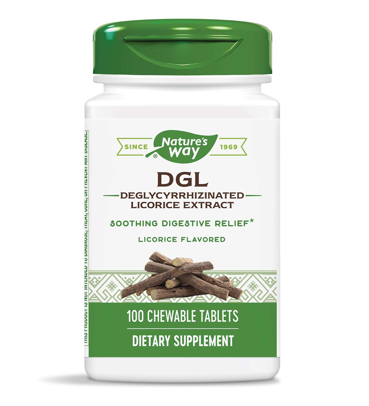 Nature's Way DGL 3:1 Digestive Relief 100 Chewables - Original Formula - Buy Online on GoSupps.com